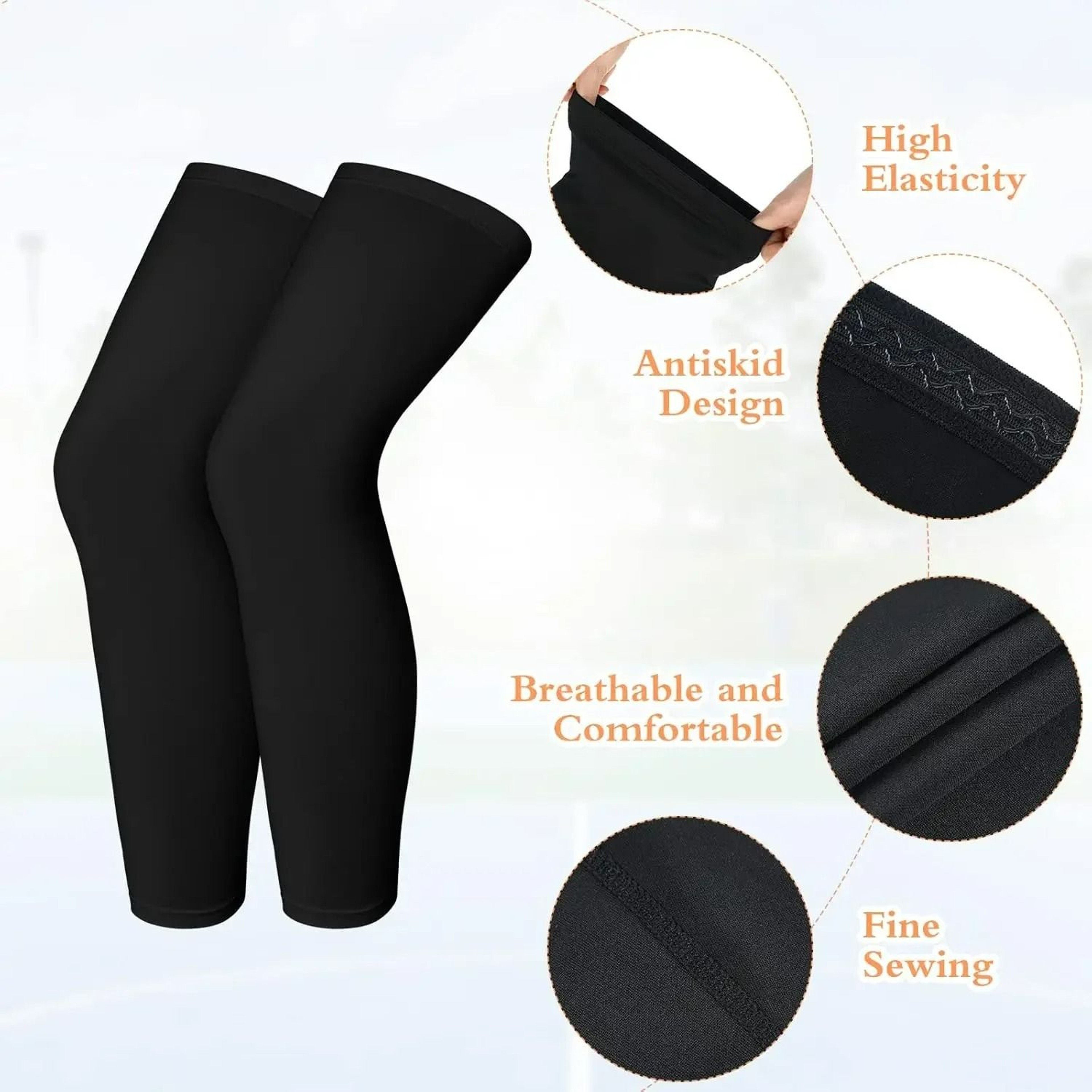Kids Long Compression FullLeg Sleeves With UV Protection 2