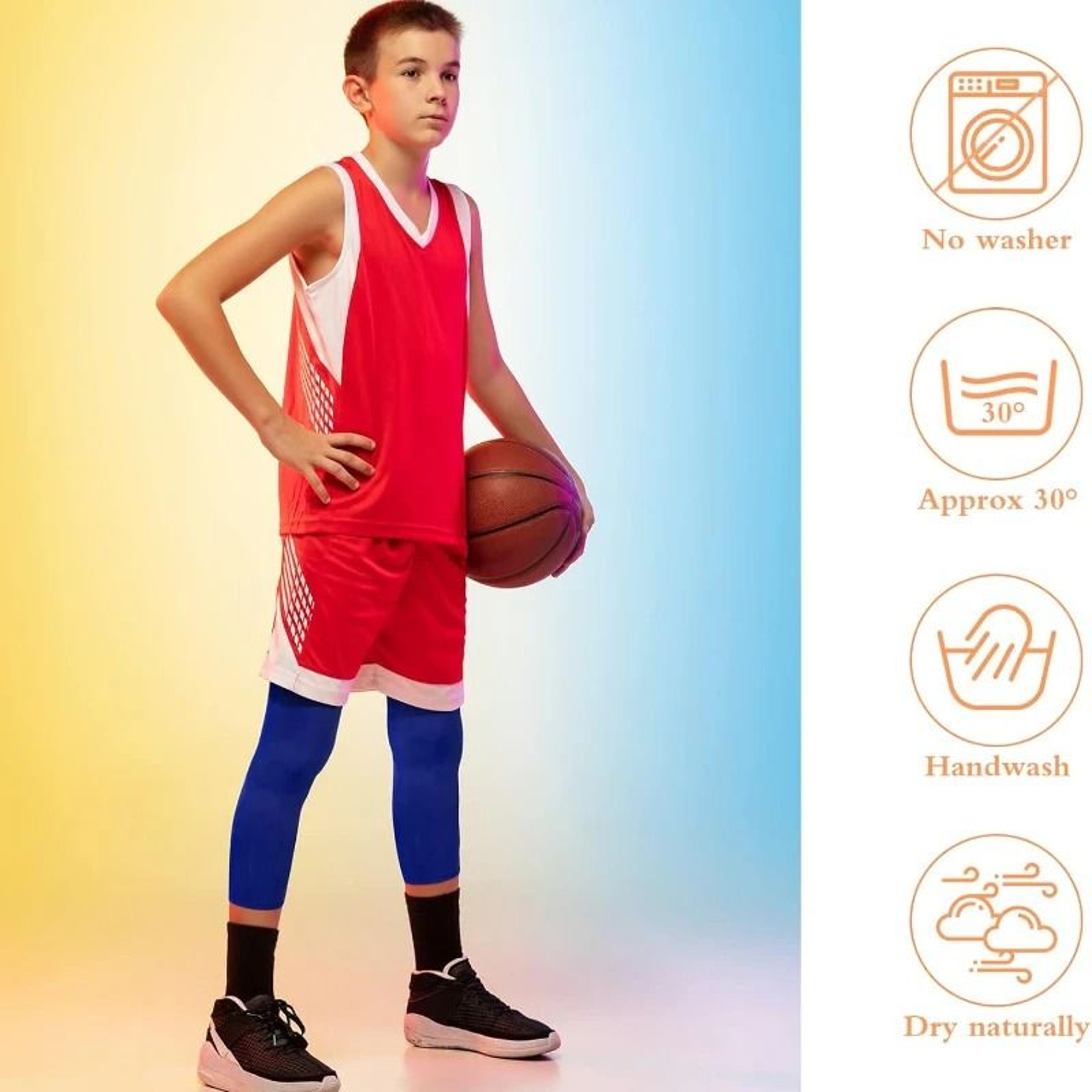 Kids Long Compression FullLeg Sleeves With UV Protection 3