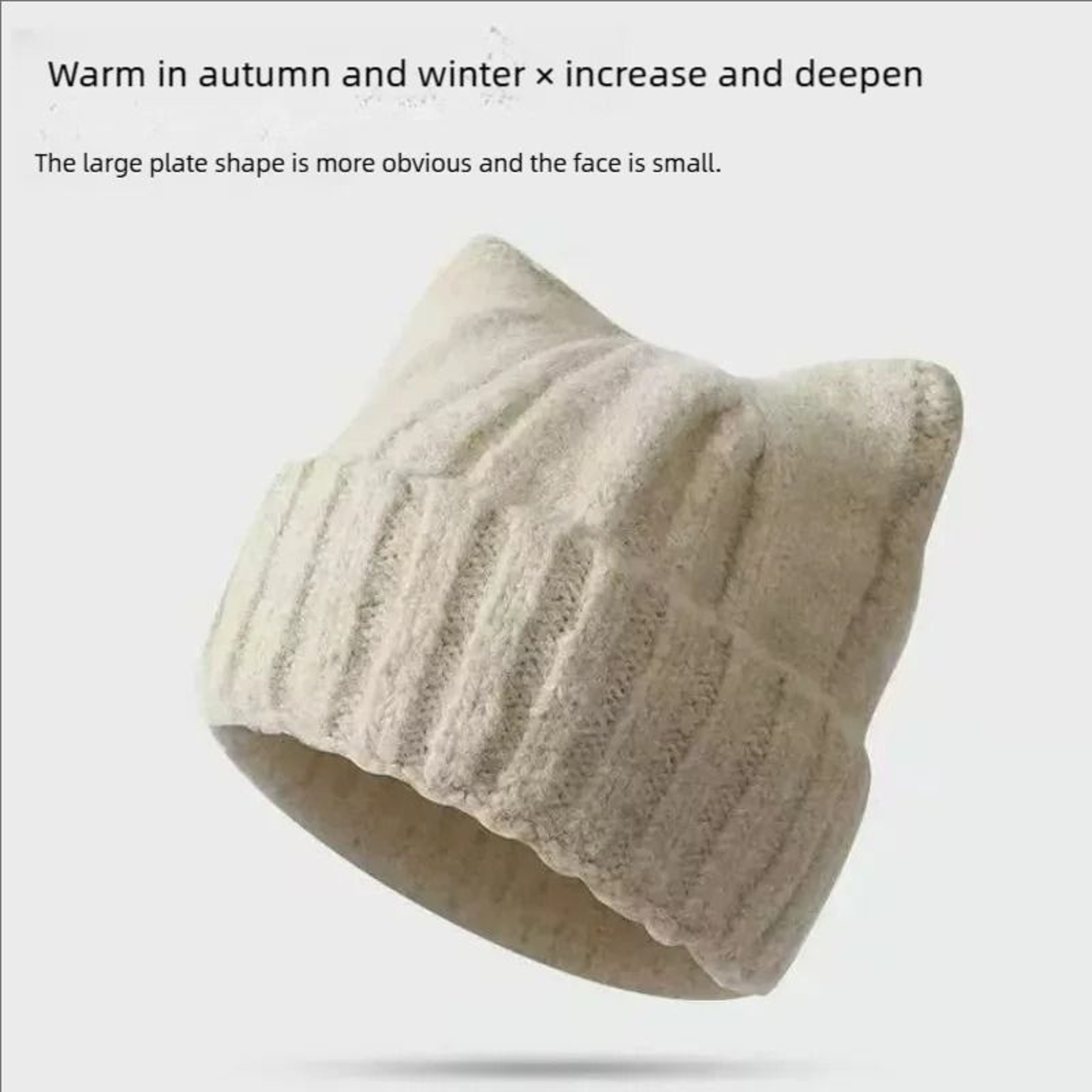 Cat Ear Beanie Winter Knitted Hat 6