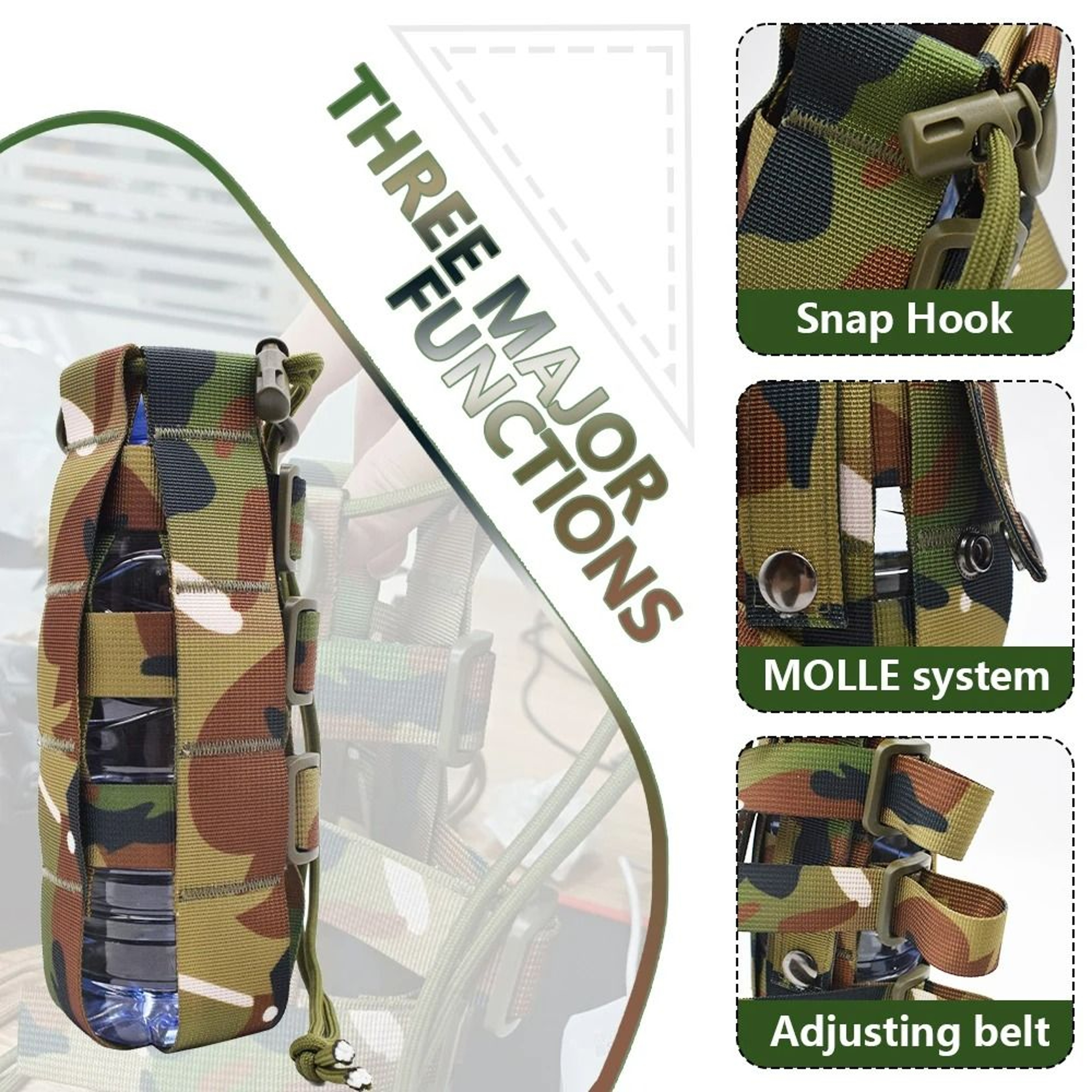 Tactical MOLLE Water Bottle Pouch  Kettle Carrier 4