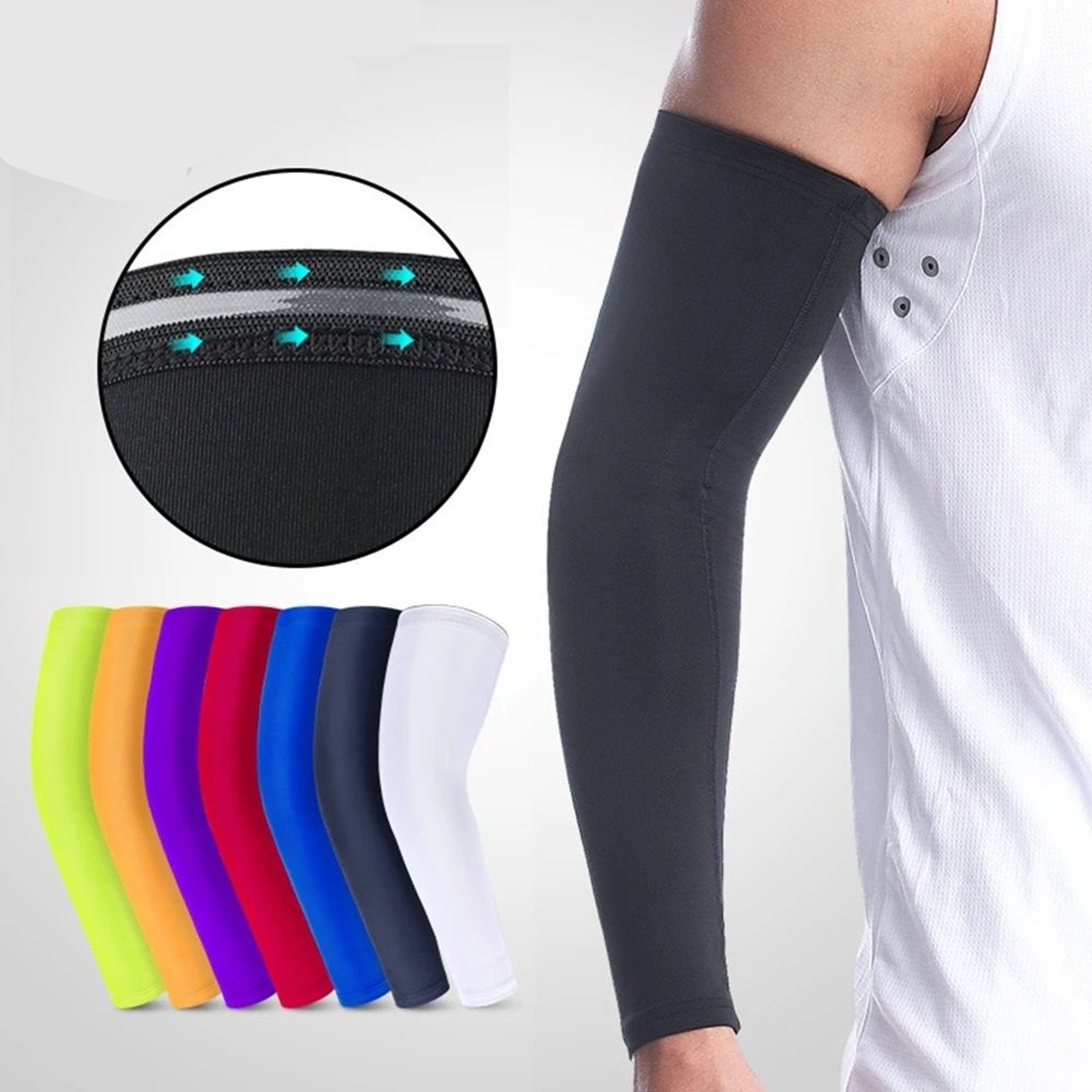 Unisex Cooling Sports Arm Sleeve  UV Sunscreen Band 0