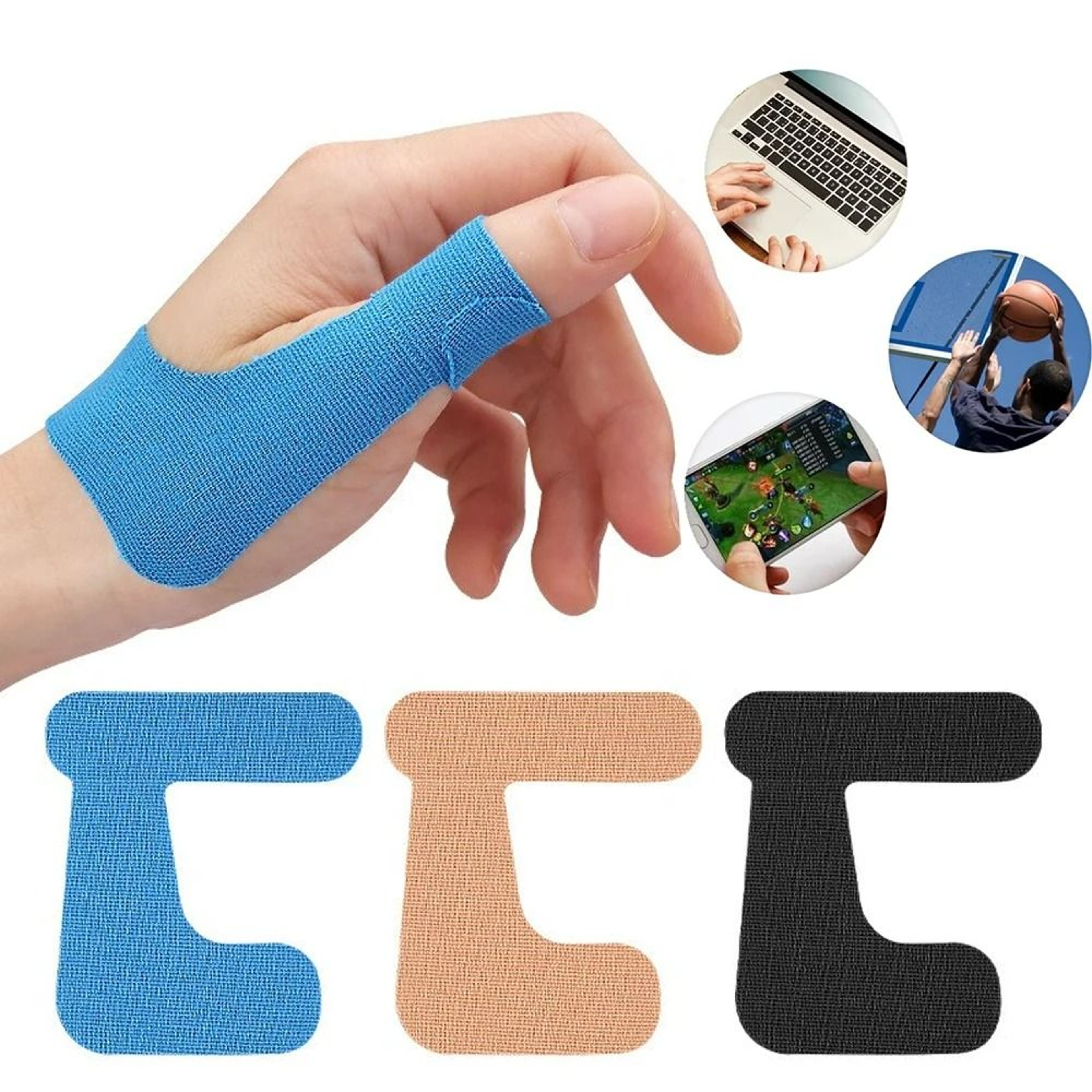10PCS Precut Kinesiology Tape For Thumb  Finger Support 5