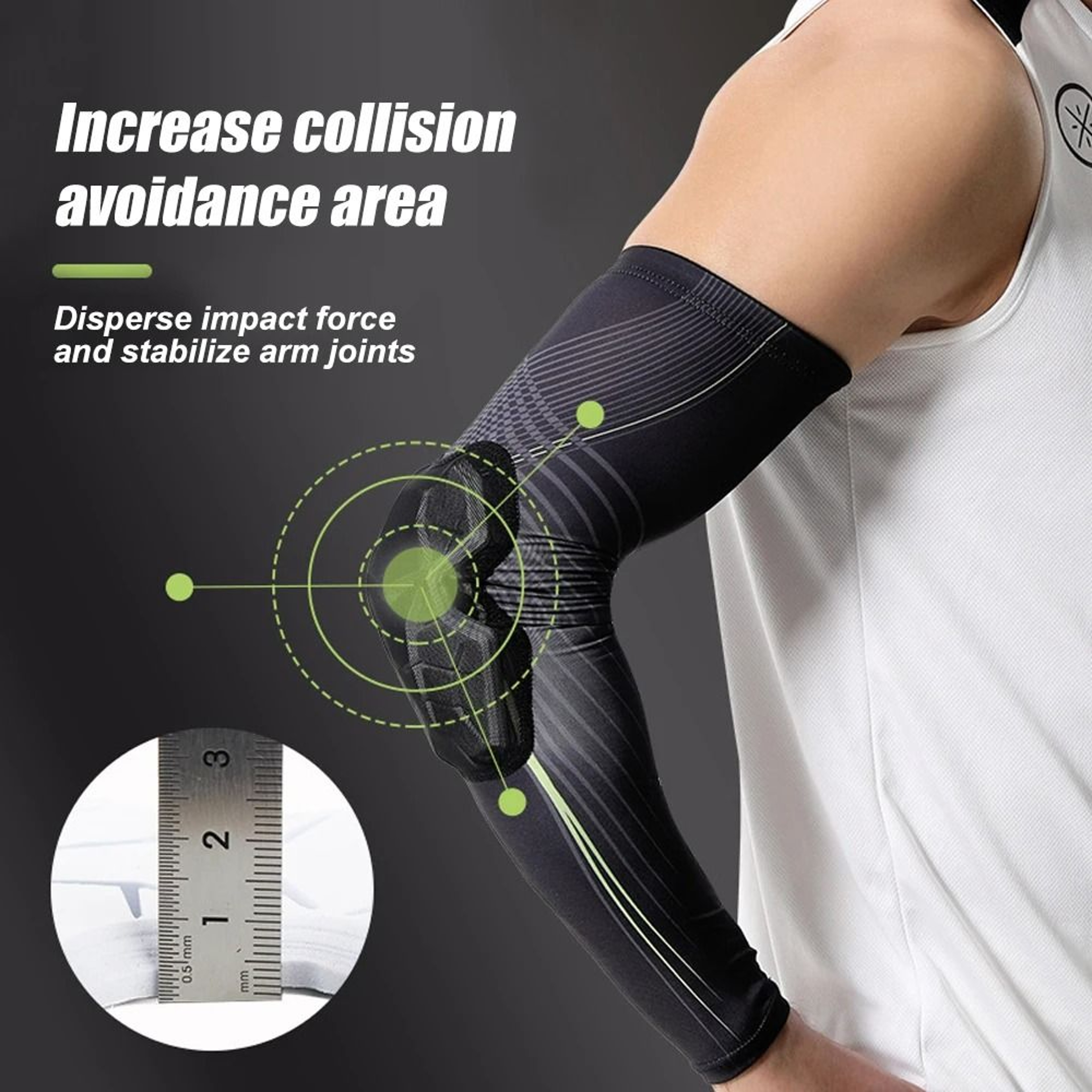 Collision Avoidance Padded Sports Elbow Sleeve 3