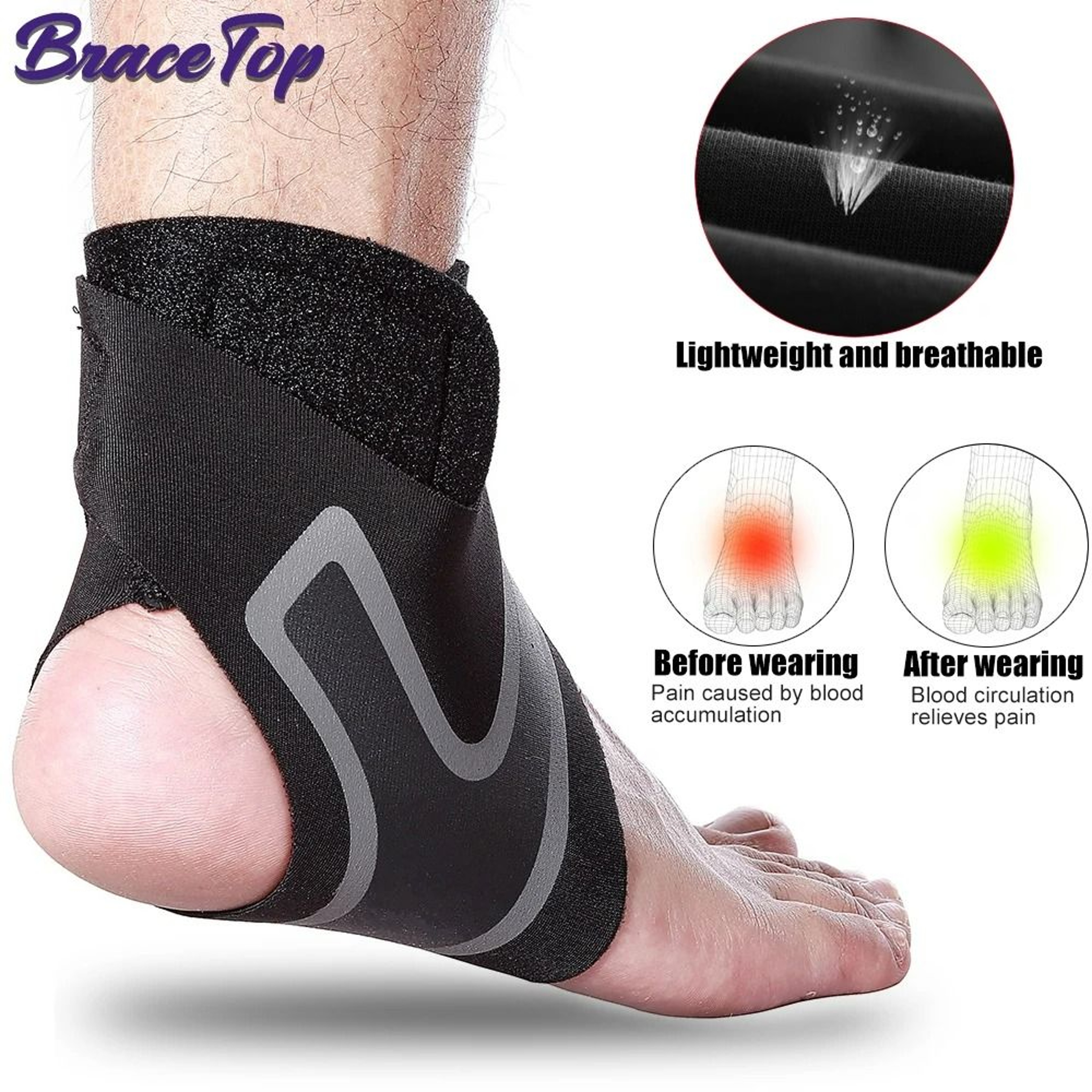 Sport Ankle Stabilizer Brace  Compression Strap 2