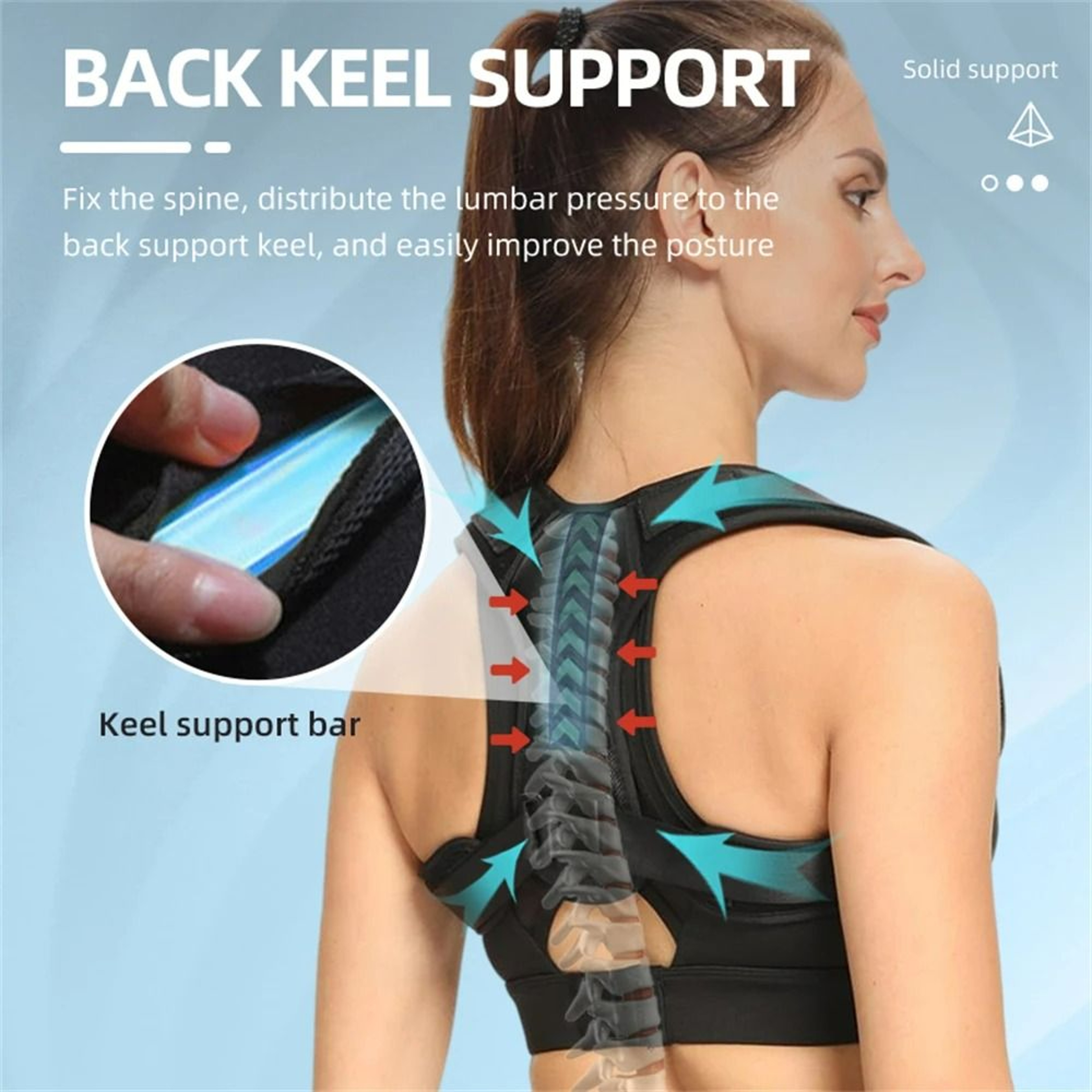 Adjustable Back Posture Corrector  Spine Support Belt 3