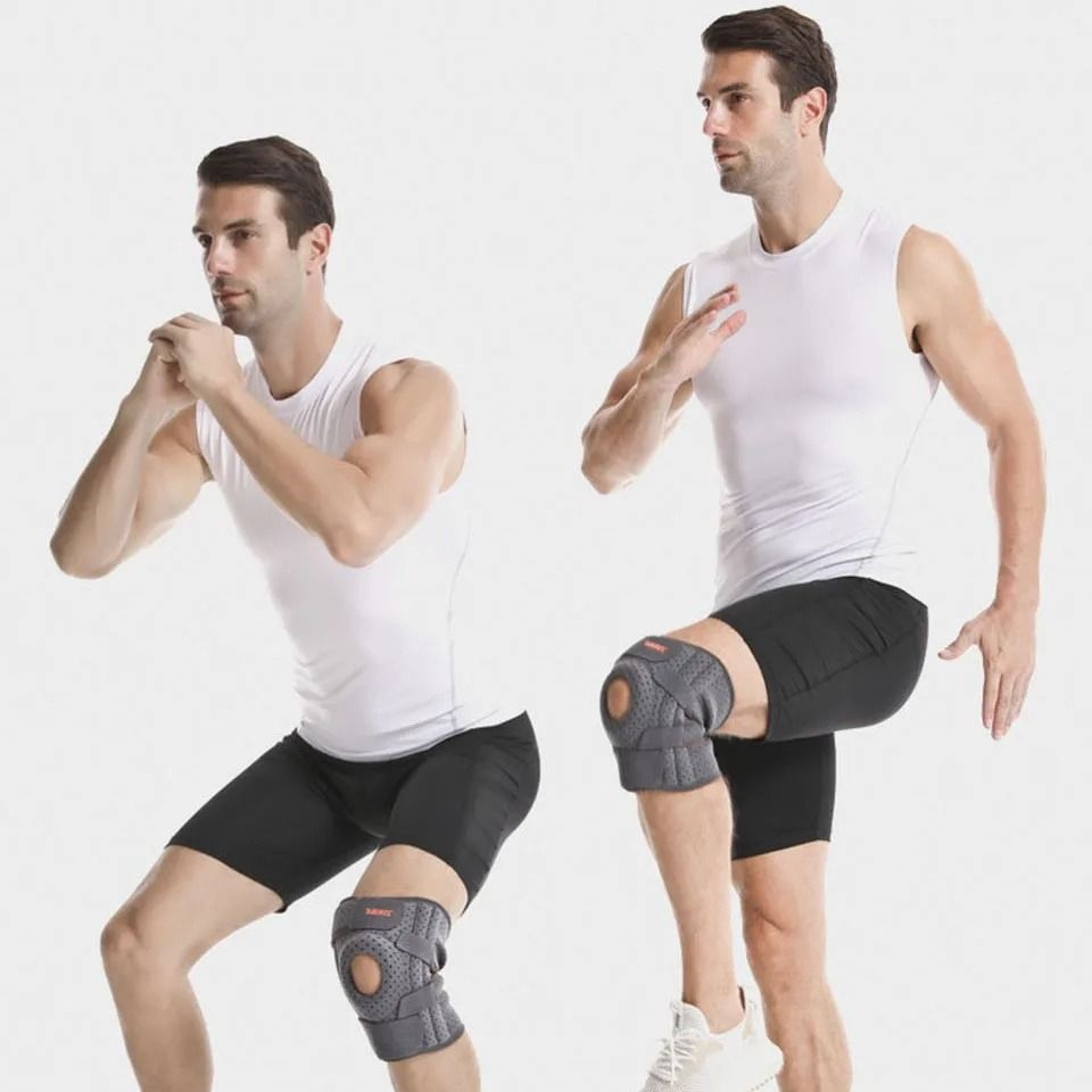 Knee Brace With Side Stabilizers  Patella Gel Pads 6