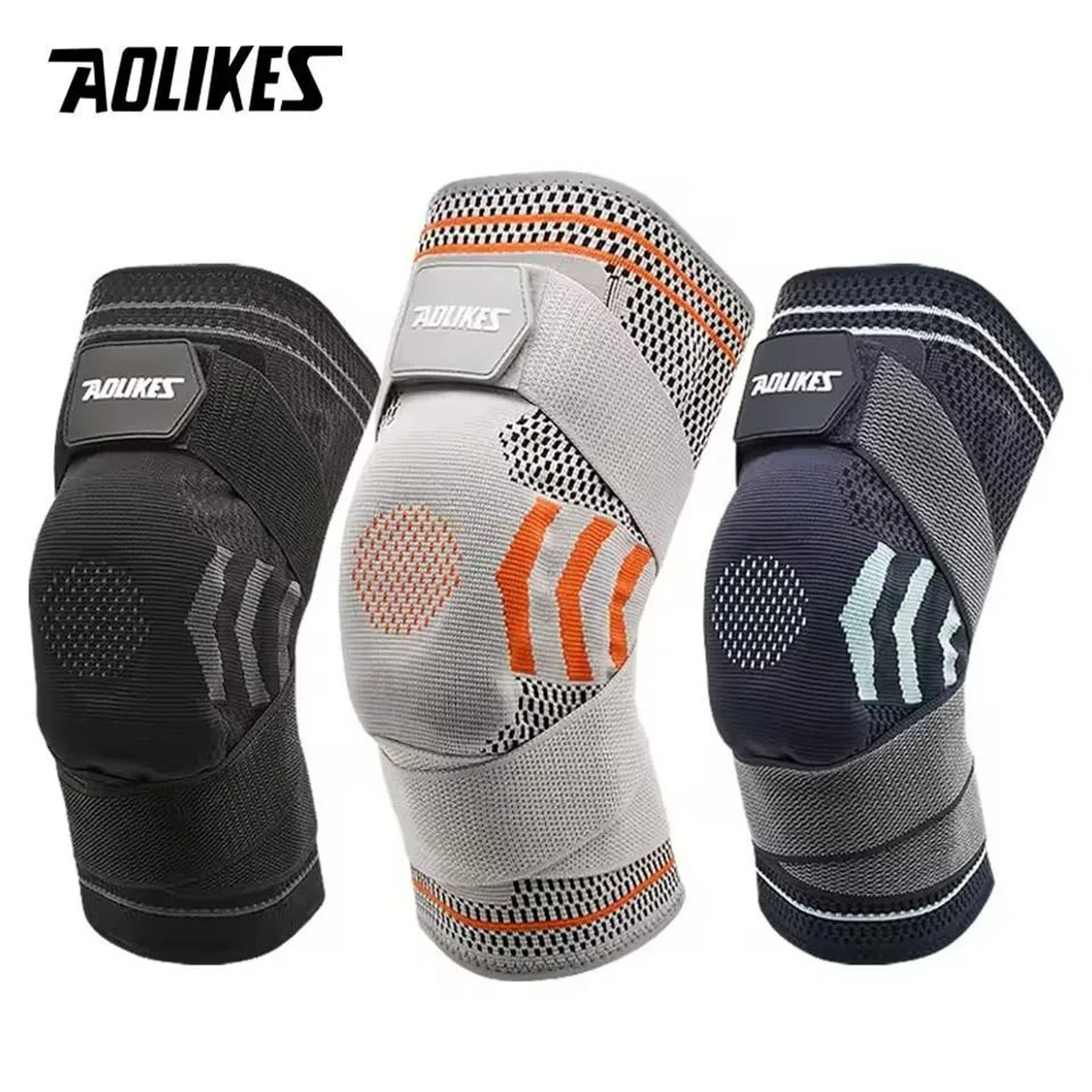 Knee Compression Sleeve With Patella Gel Pad  Side Stabilizers 1