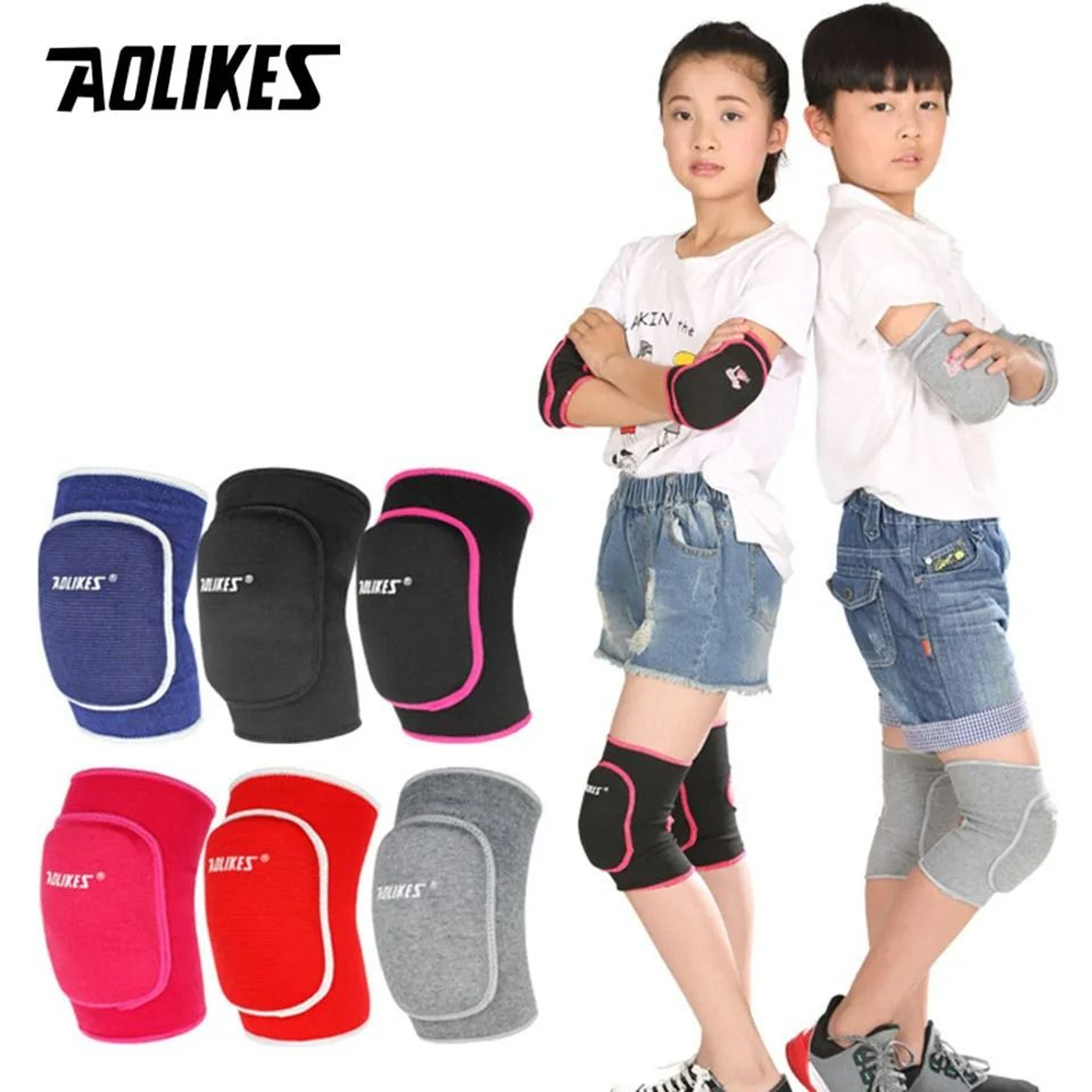 Kids Thick Sponge Knee Pads For Dance Volleyball  Sports 1 Pair 0