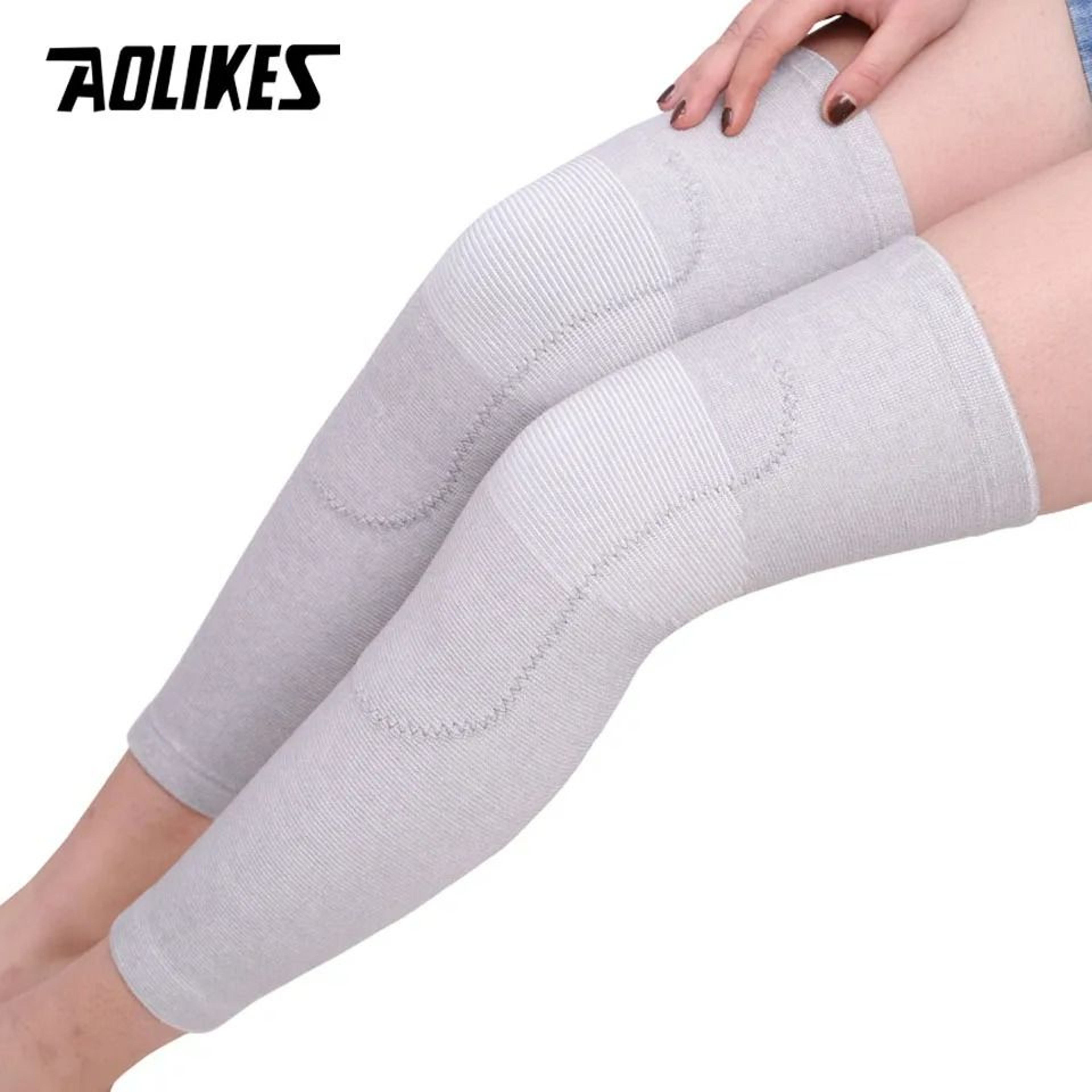 Long Plush Knee And Calf Support Sleeves For Joint Warmth And Arthritis Relief 1 Pair 4
