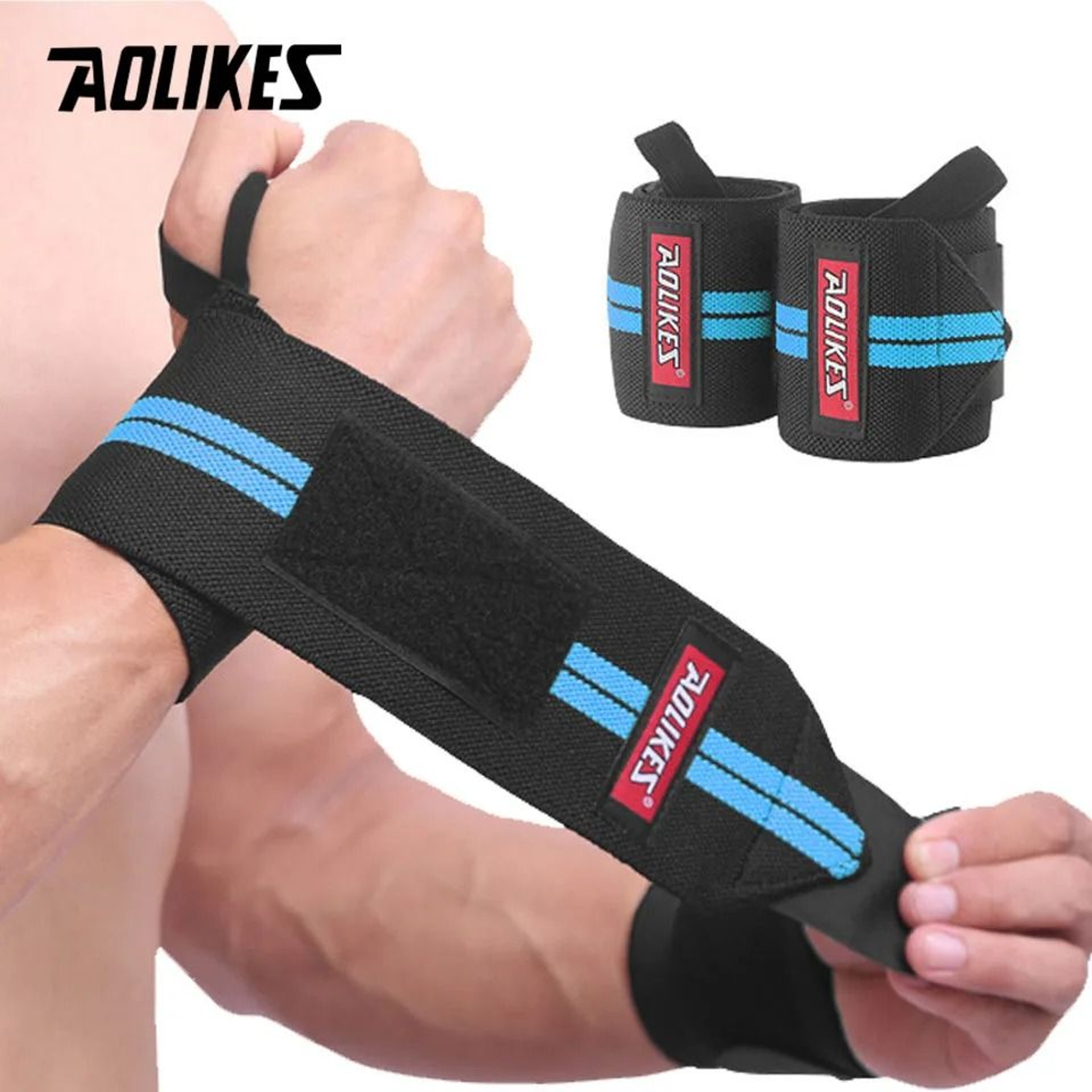Weightlifting Wrist Wraps With HeavyDuty Thumb Loop 1 Pair 7