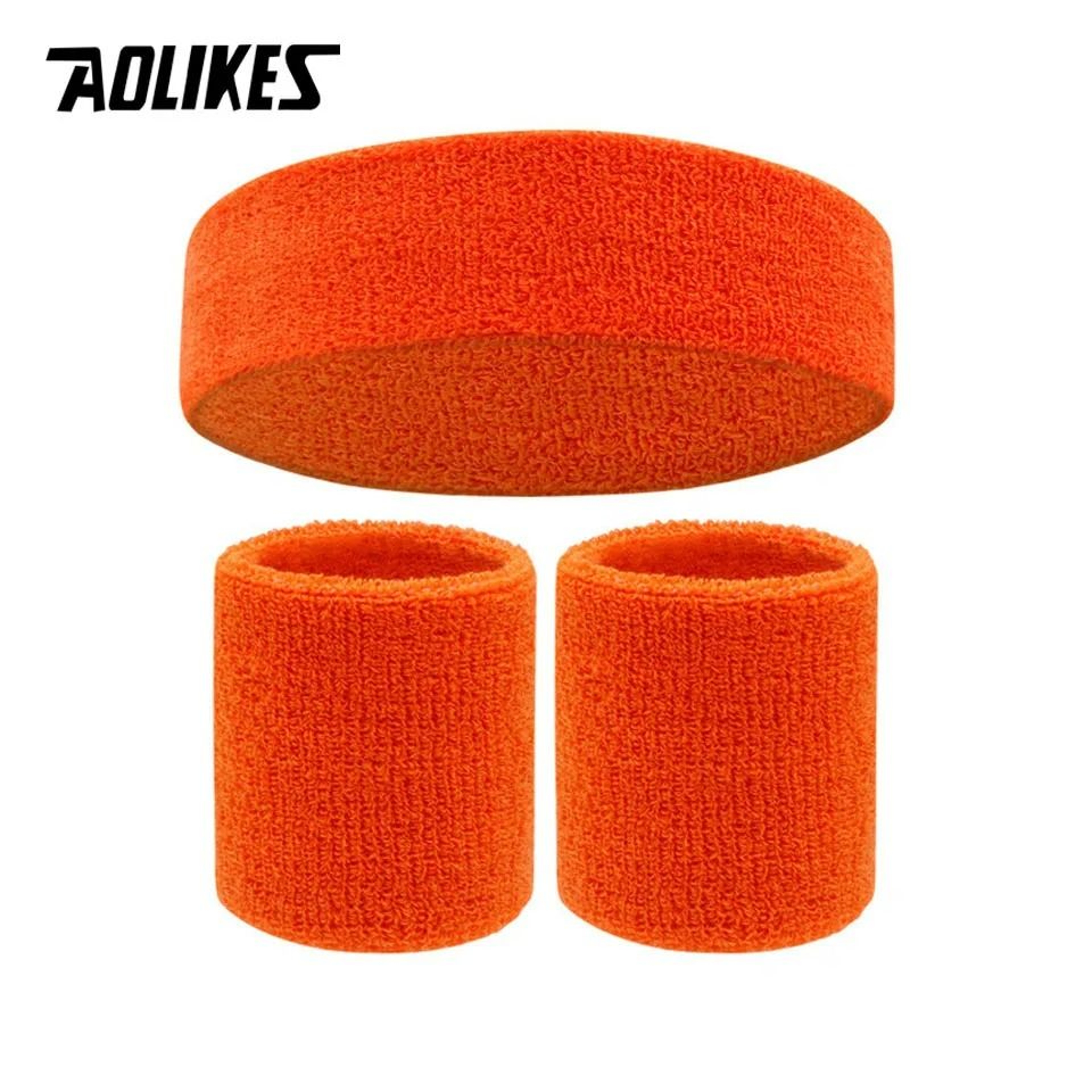 Premium Terry Cloth Sports Headband And Wristband Set 12