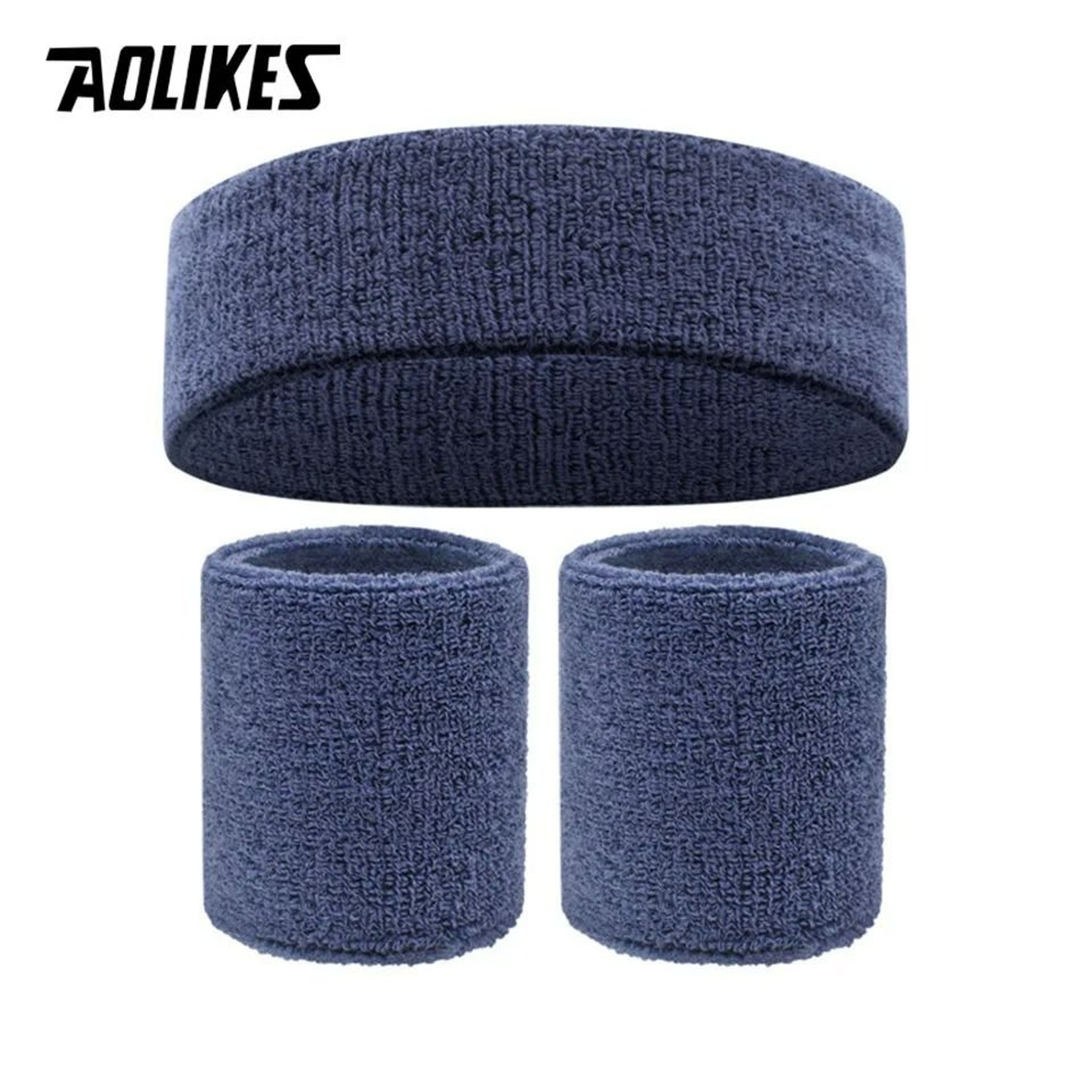 Premium Terry Cloth Sports Headband And Wristband Set 13