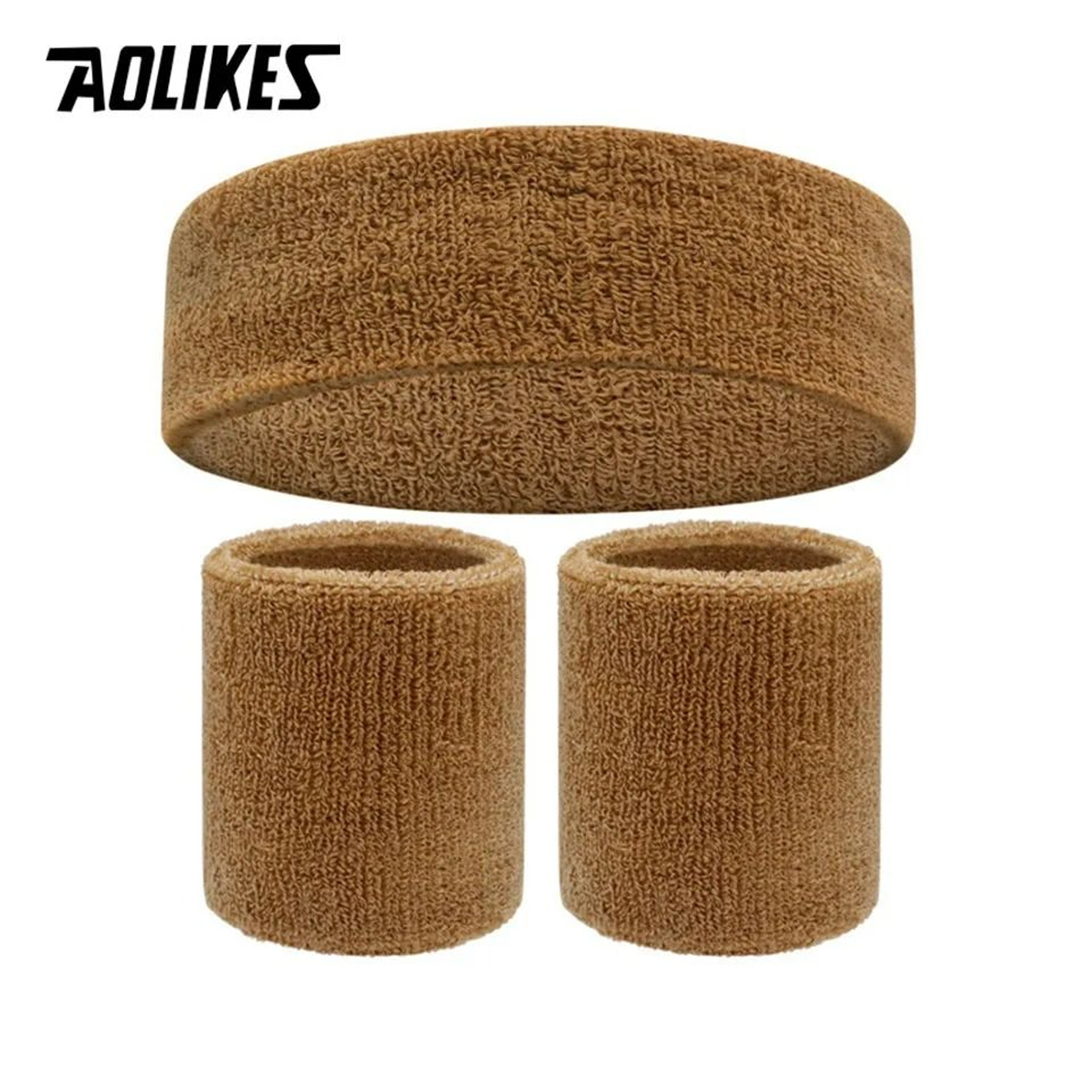 Premium Terry Cloth Sports Headband And Wristband Set 15