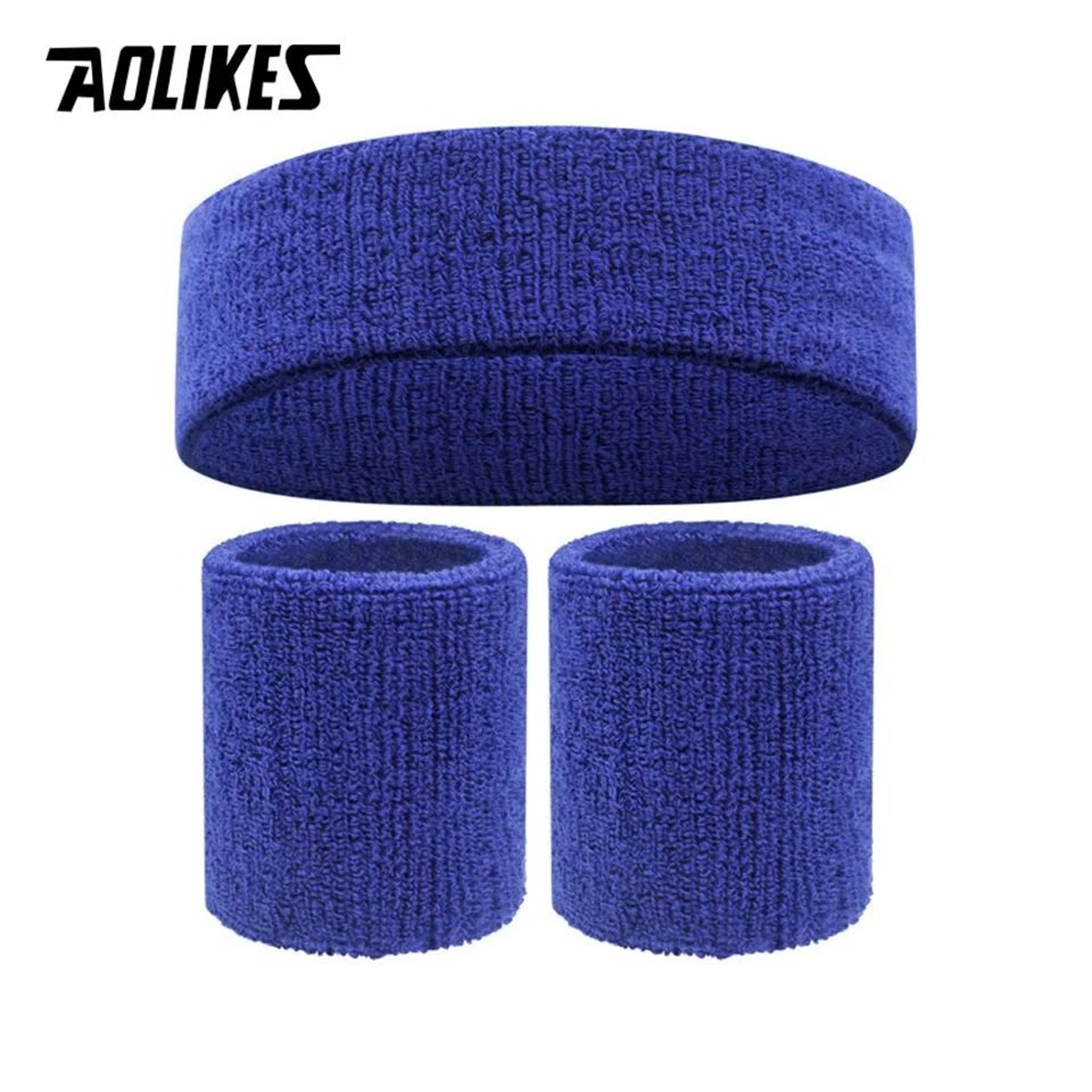 Premium Terry Cloth Sports Headband And Wristband Set 16