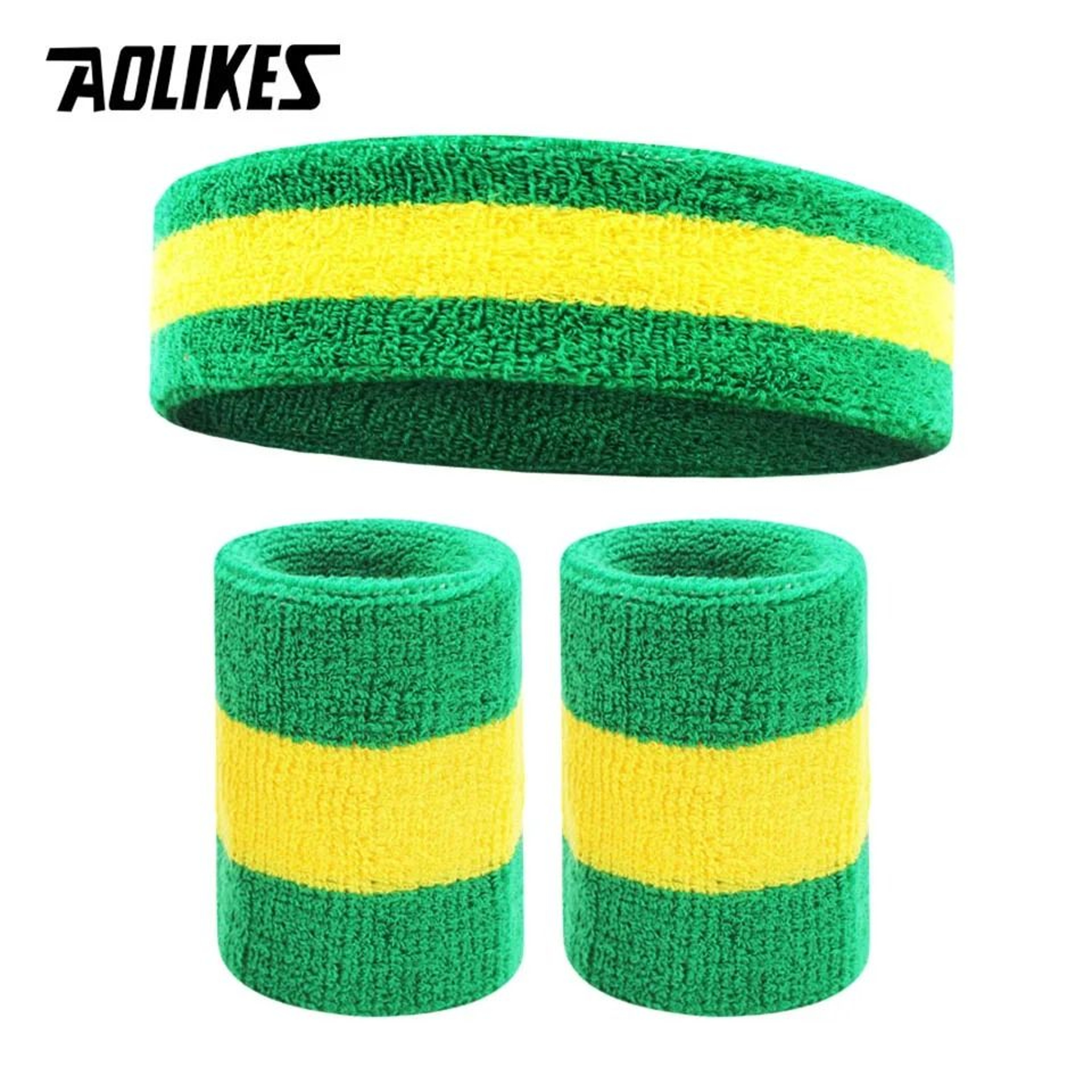 Premium Terry Cloth Sports Headband And Wristband Set 7