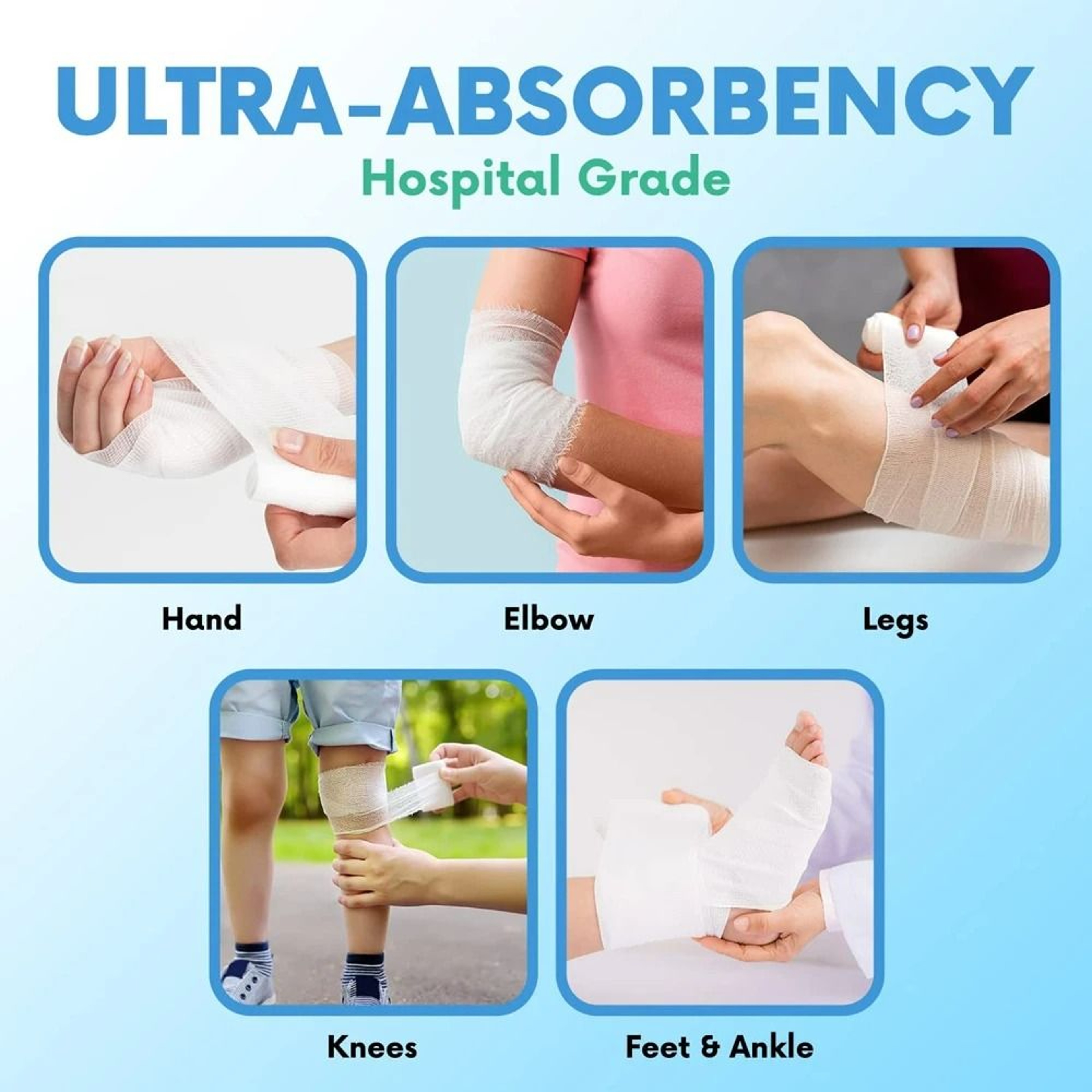 Medical Woven Gauze Bandage Rolls With Tape 10 Rolls 4