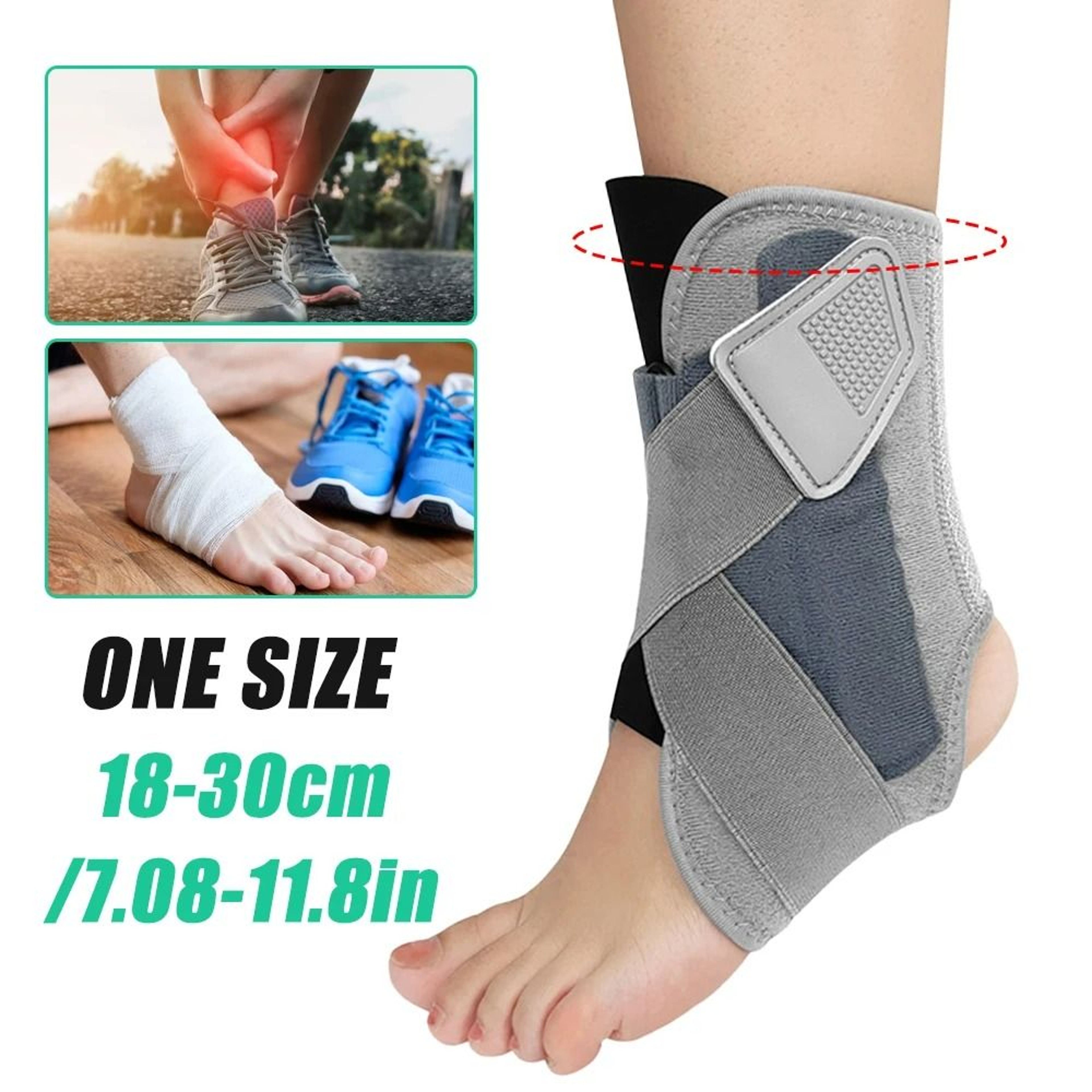Adjustable Compression Sports Ankle Support Brace 7