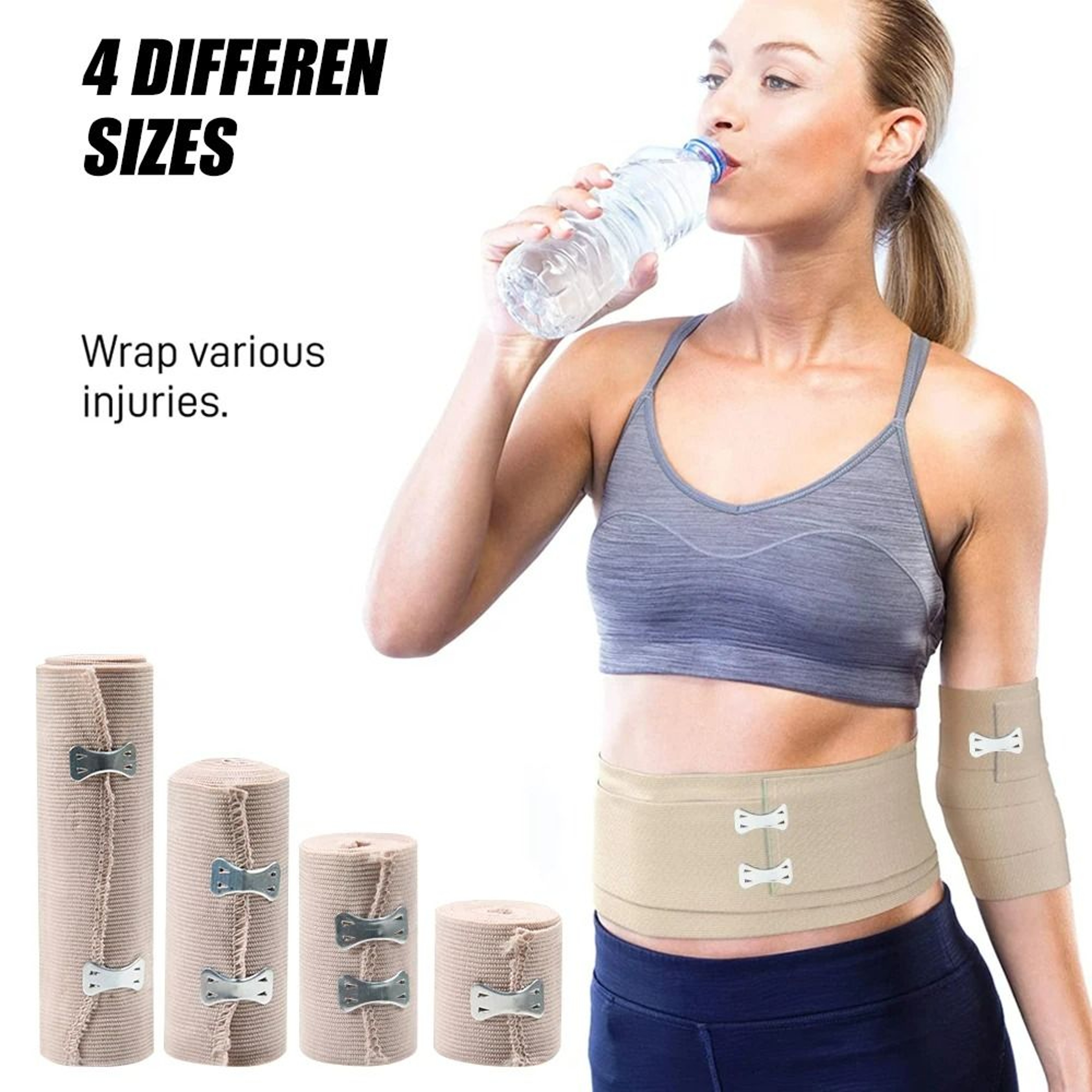 Premium Elastic Bandage Wrap With Secure Fasteners 4