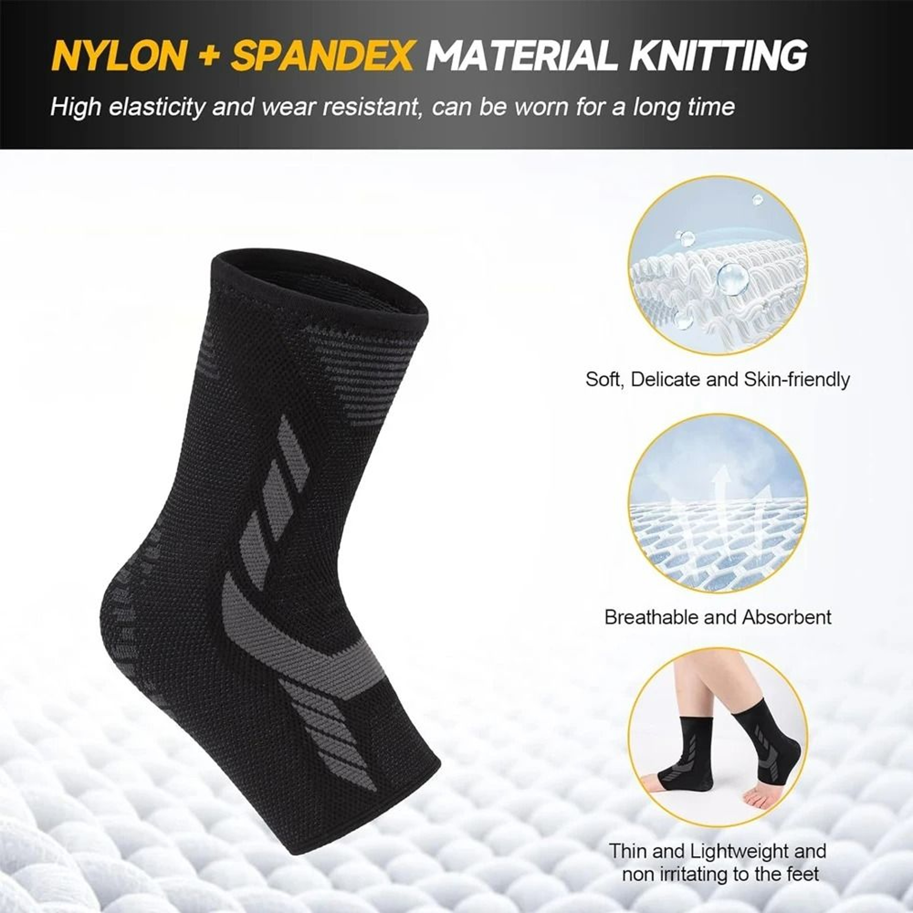 Premium Ankle Brace With Adjustable Compression Support Strap 4