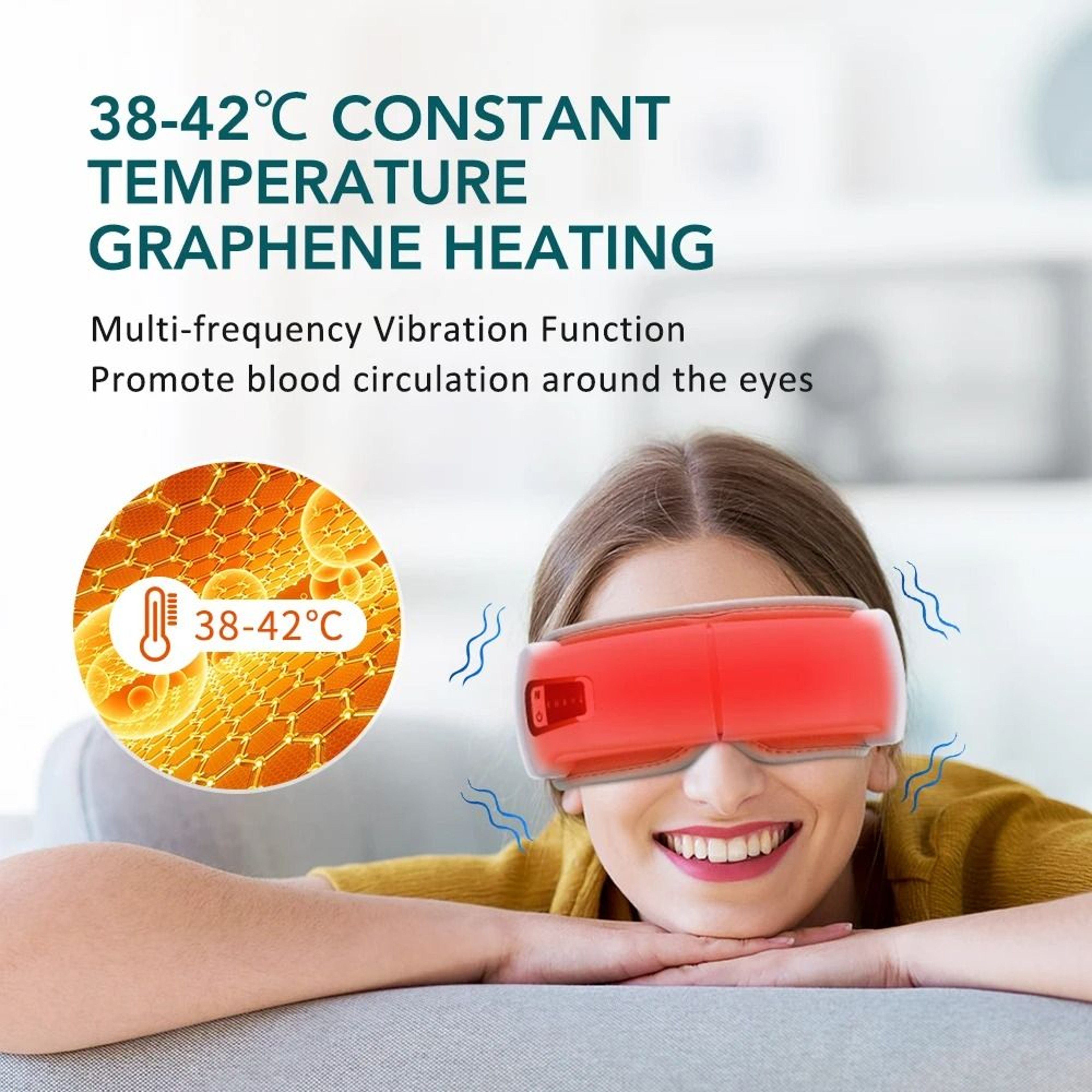 Smart Electric Eye Massager With Airbag Compression Heat  Bluetooth Music 4