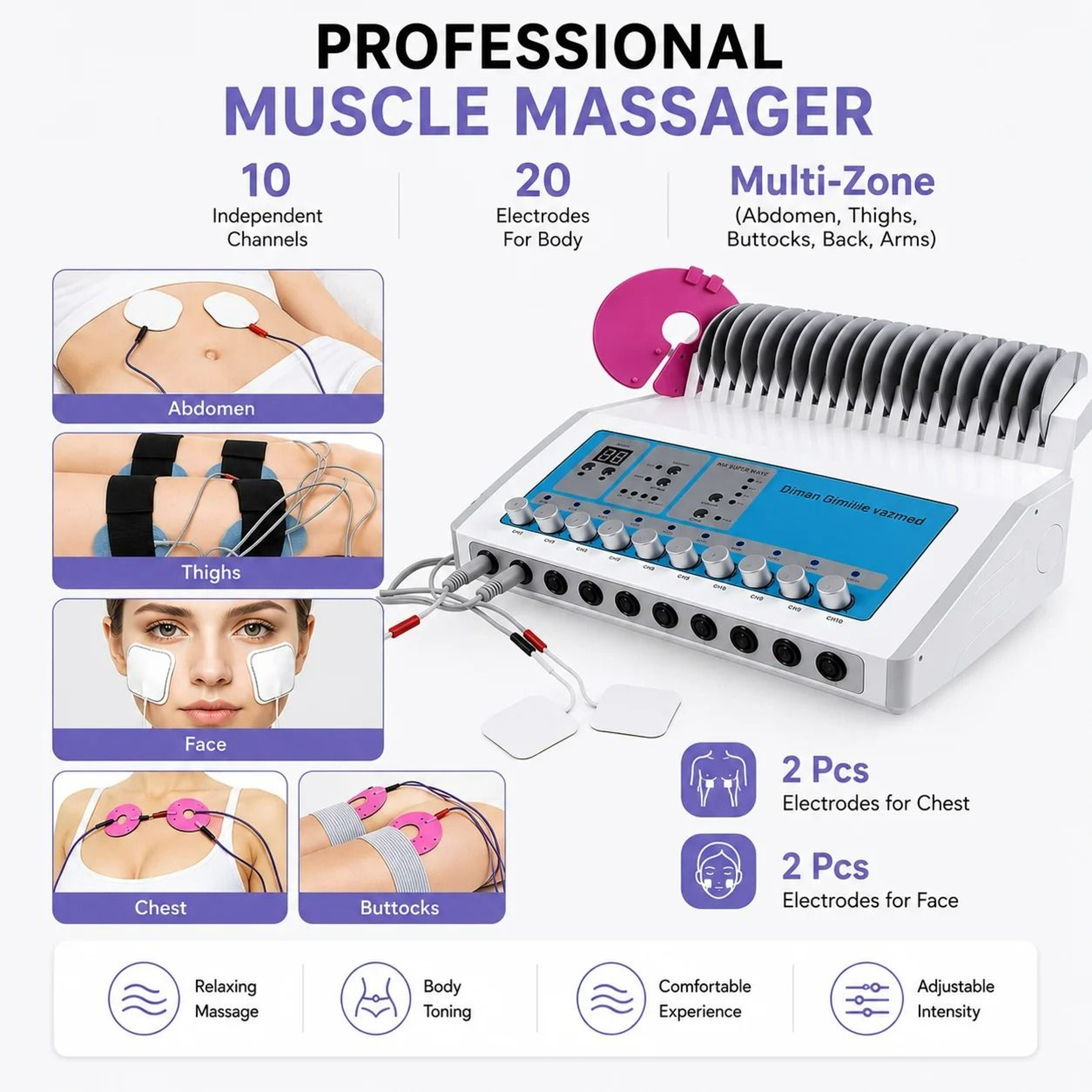 EMS Pulse Massage Beauty Device For Body Relaxation  Toning 6