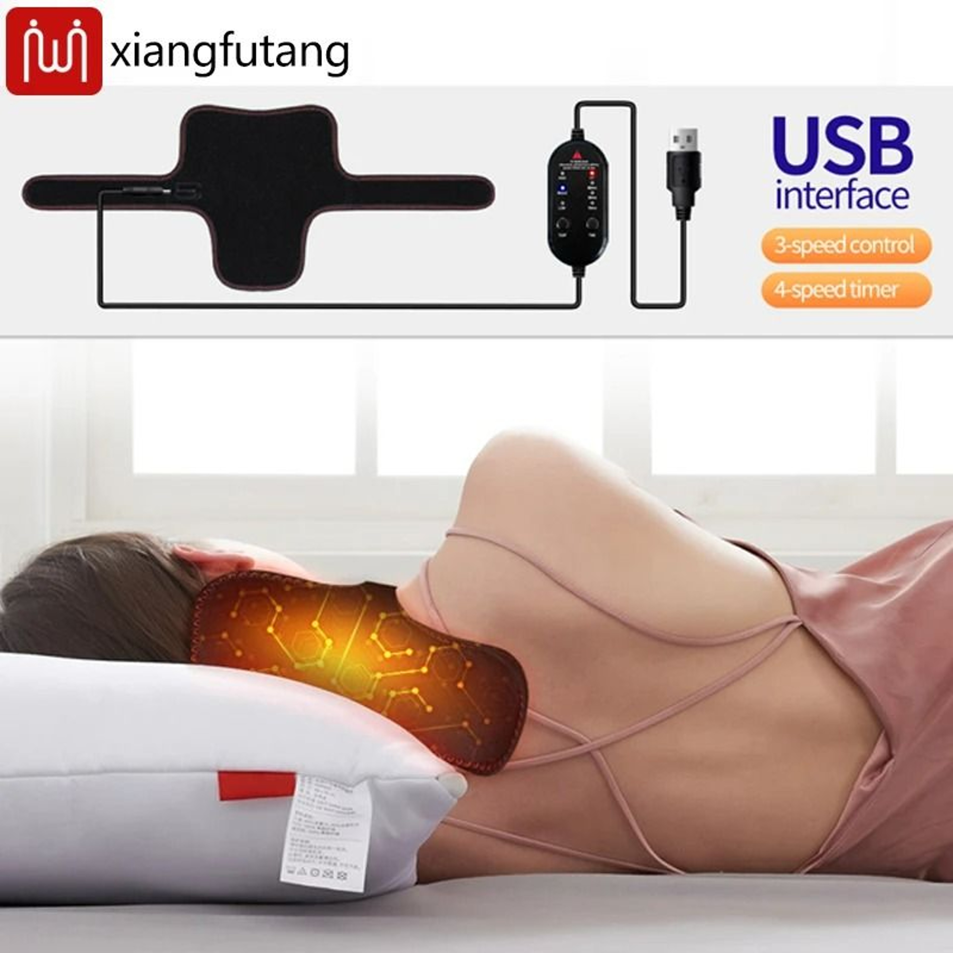Electric Heated Neck Massager Brace With 3 Temperature Levels 1