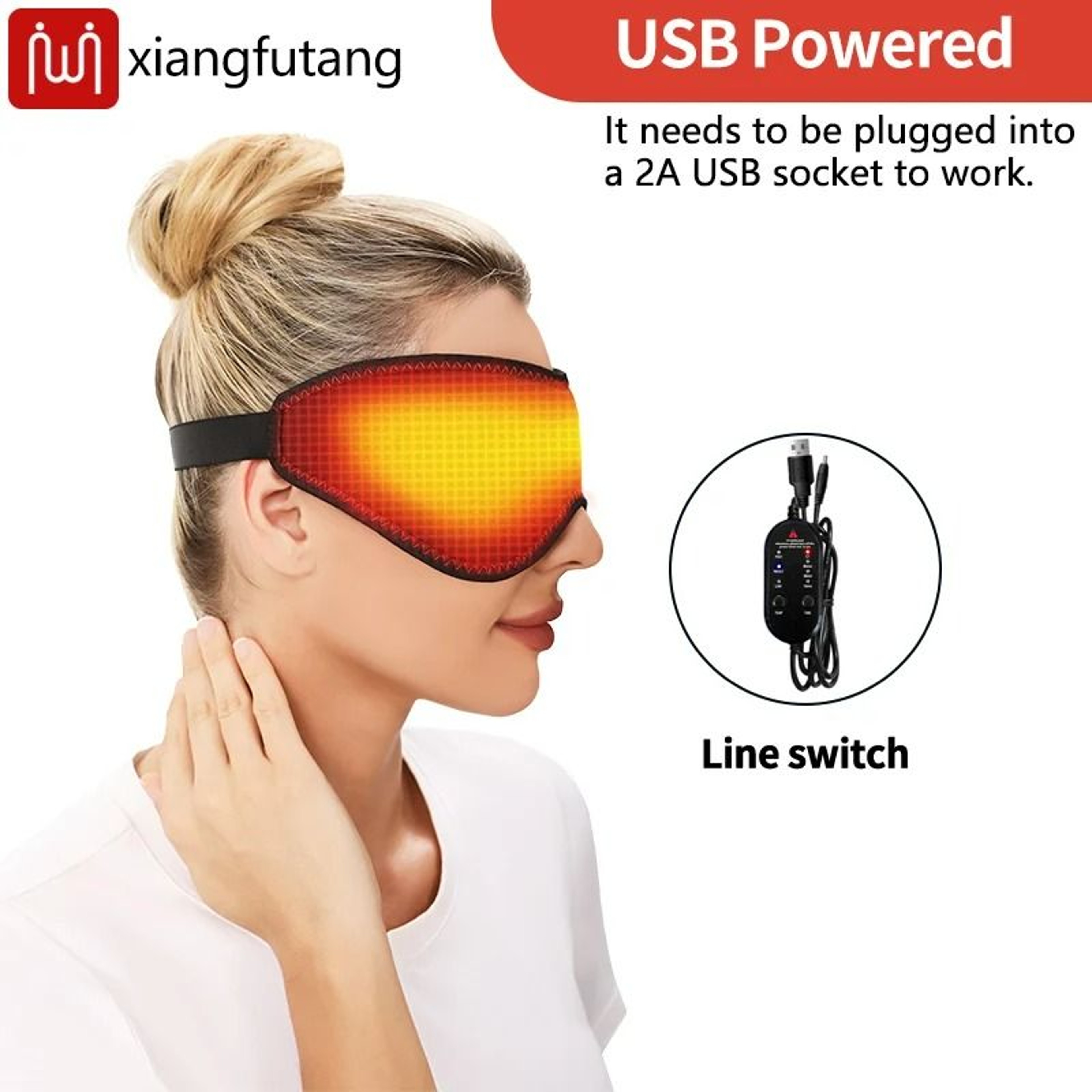 Electric Heating Massage Eye Mask With 3 Temperature Levels 2