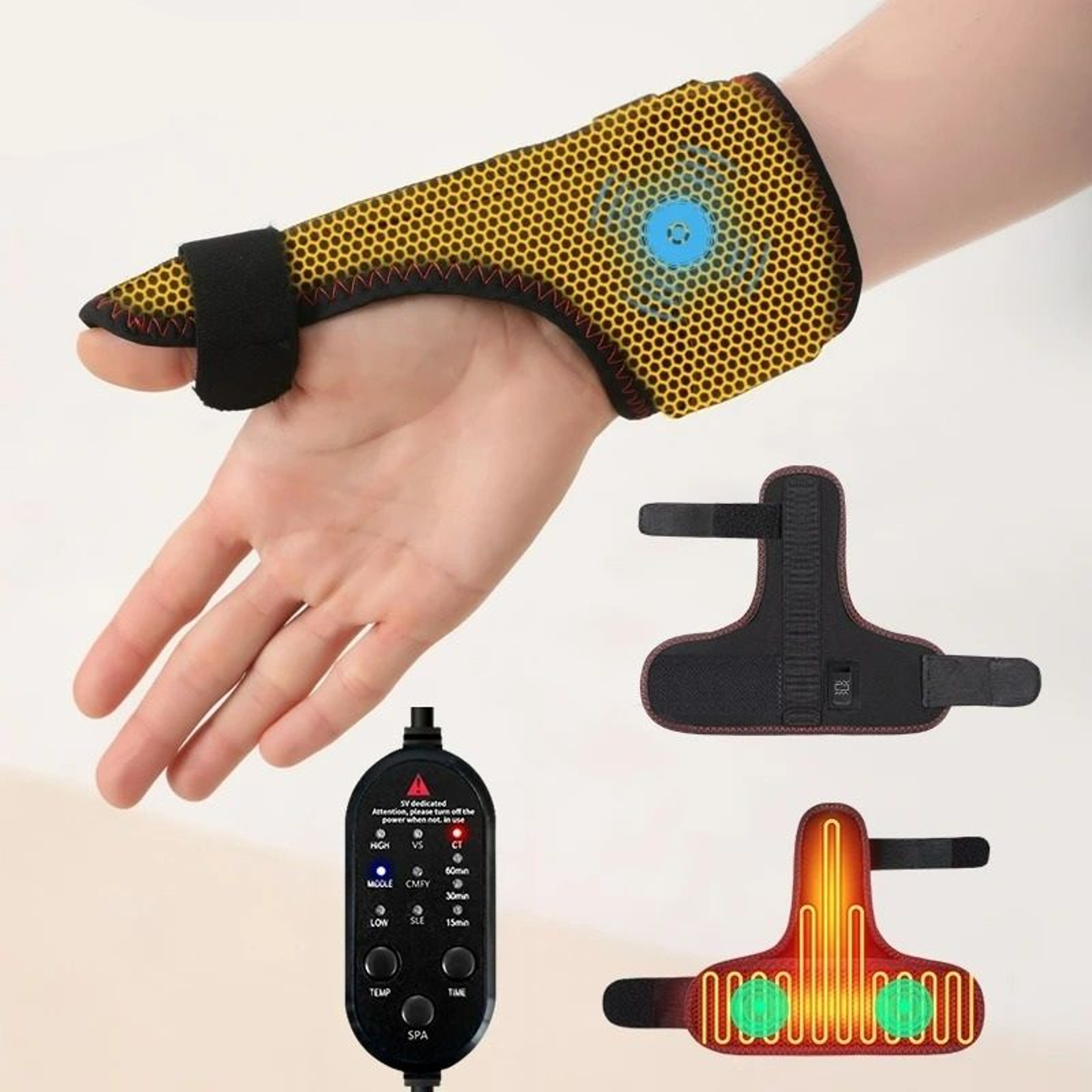 Heating  Massage Thumb  Wrist Support Brace For Carpal Tunnel Relief 0