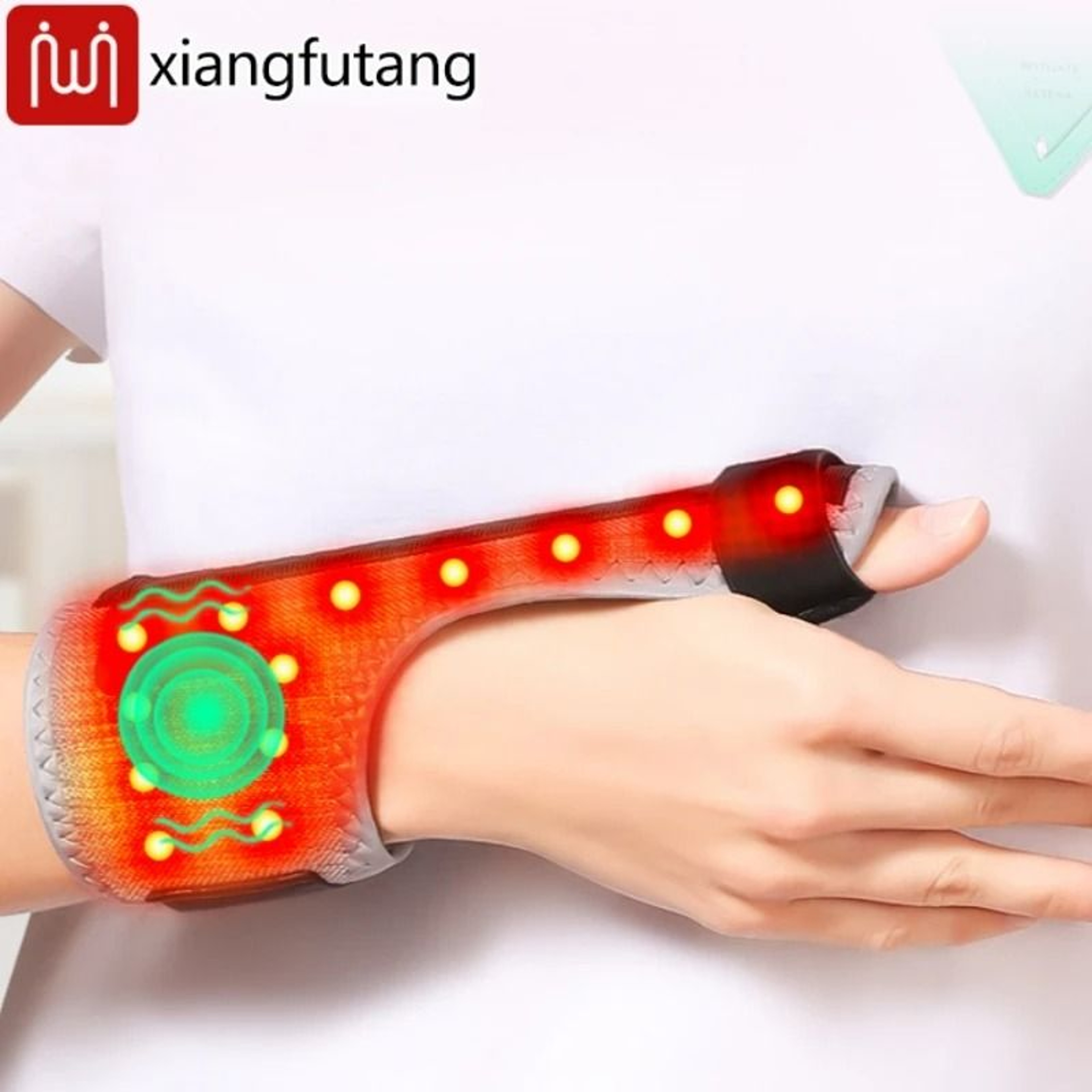 Red Light Heated Finger  Wrist Support Brace With Adjustable Heat Settings 2