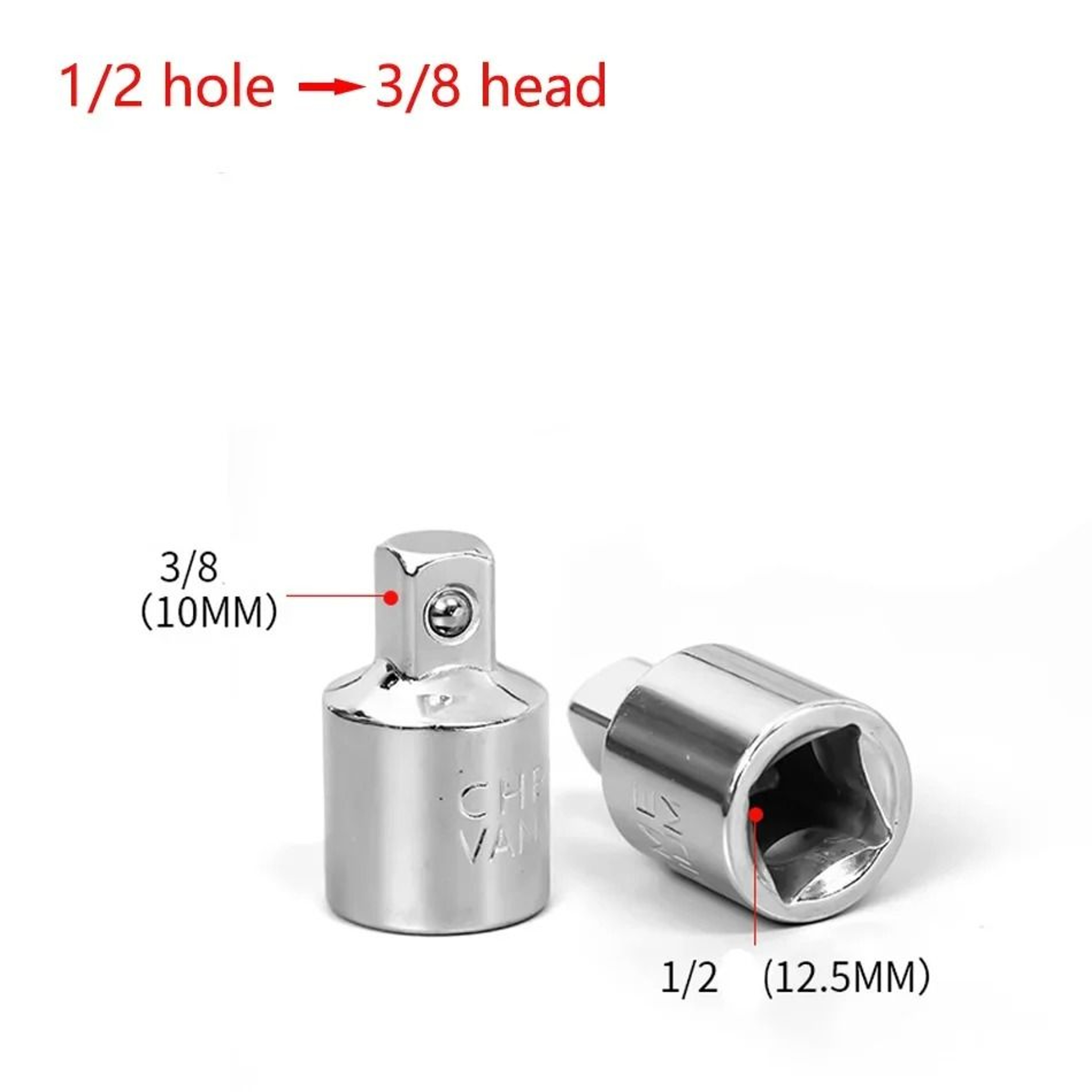 Chrome Vanadium Ratchet Wrench Socket Adapter  Drive Converter 5
