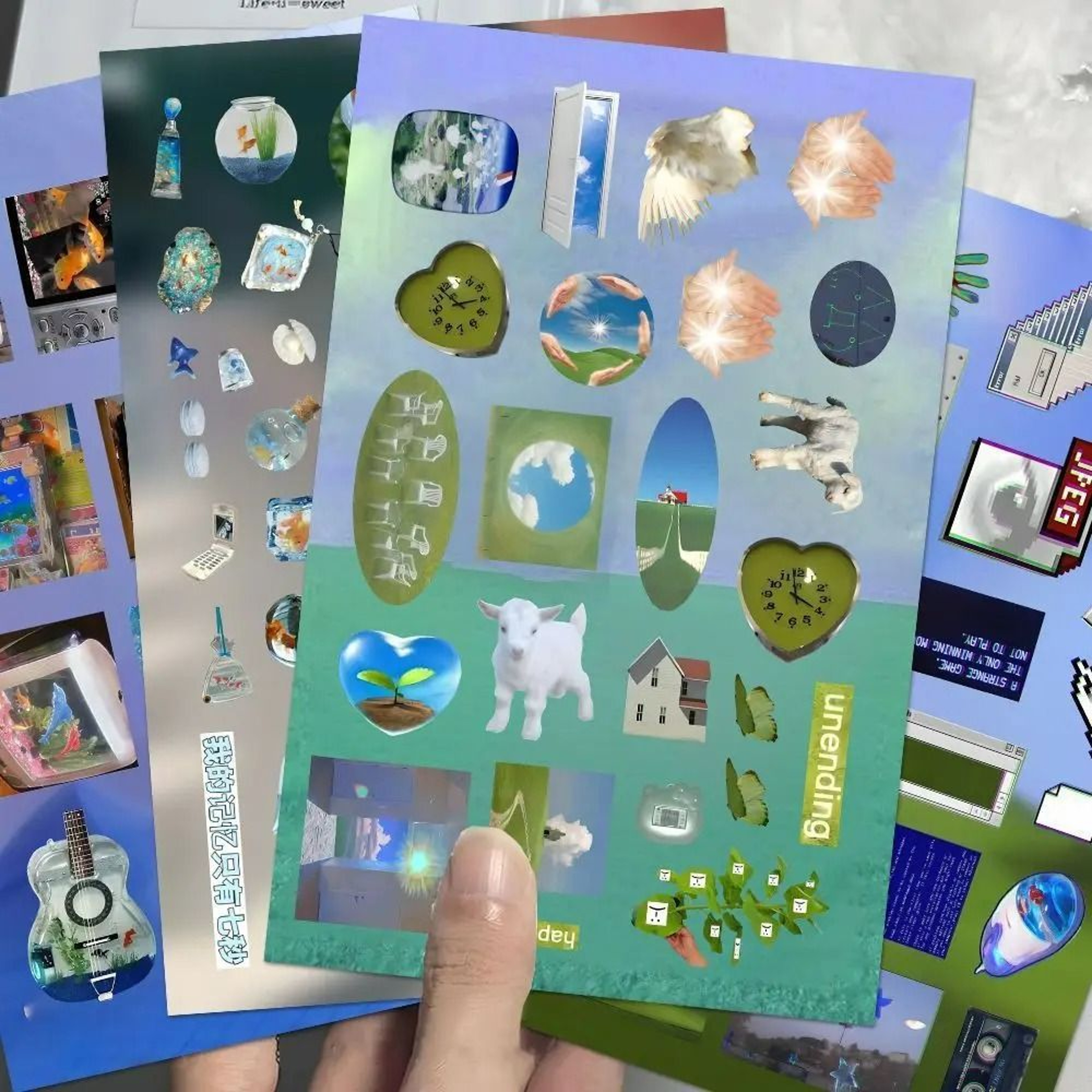 8Sheet Y2K Gen Z Electronic Memories Retro Dreamcore Sticker Set 2