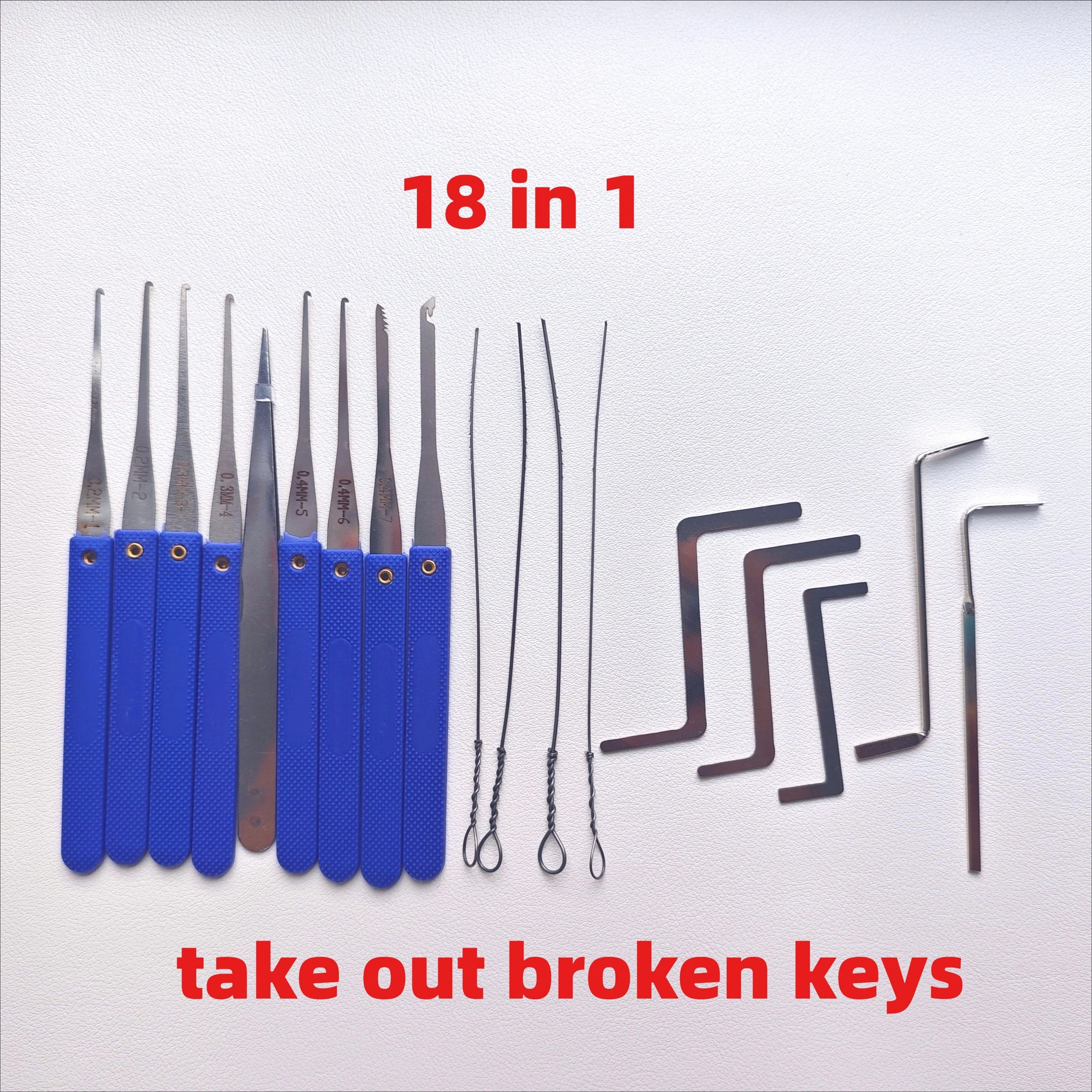 18in1 Broken Key Extractor  Locksmith Tool Kit 7