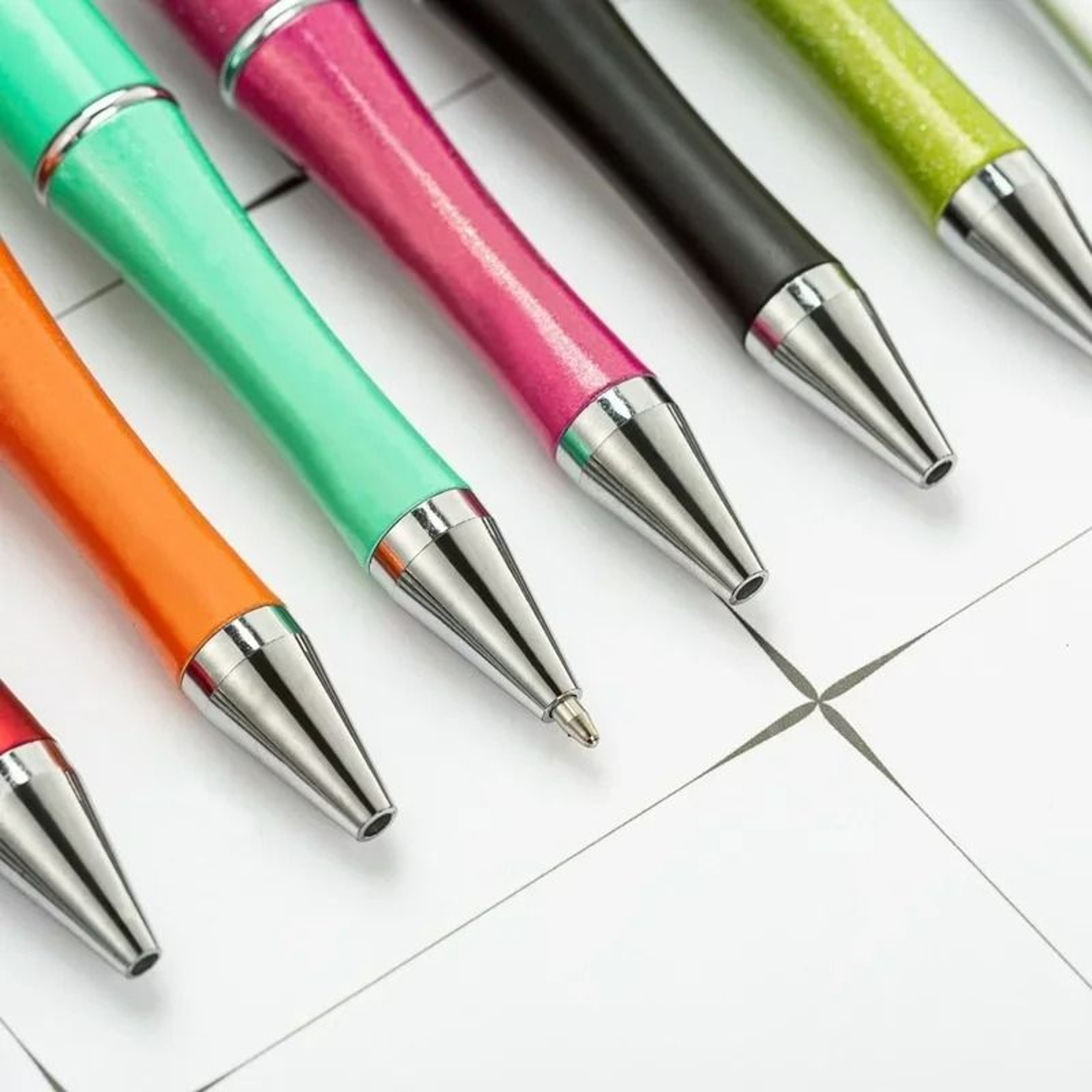 10Piece DIY Mixed Beadable Ballpoint Pen Set 3