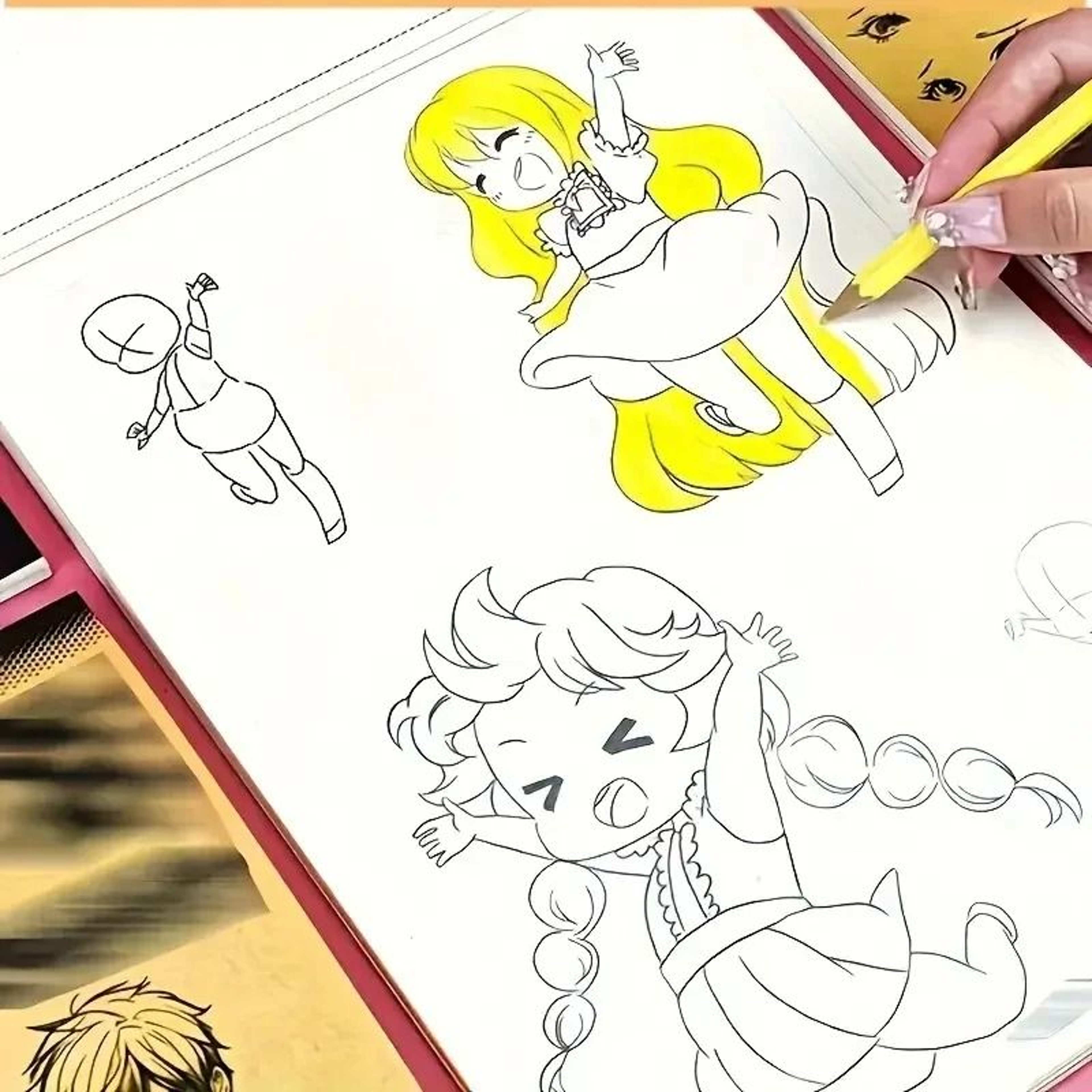 Beginner Anime Character Line Art Drawing  Tracing Book 5