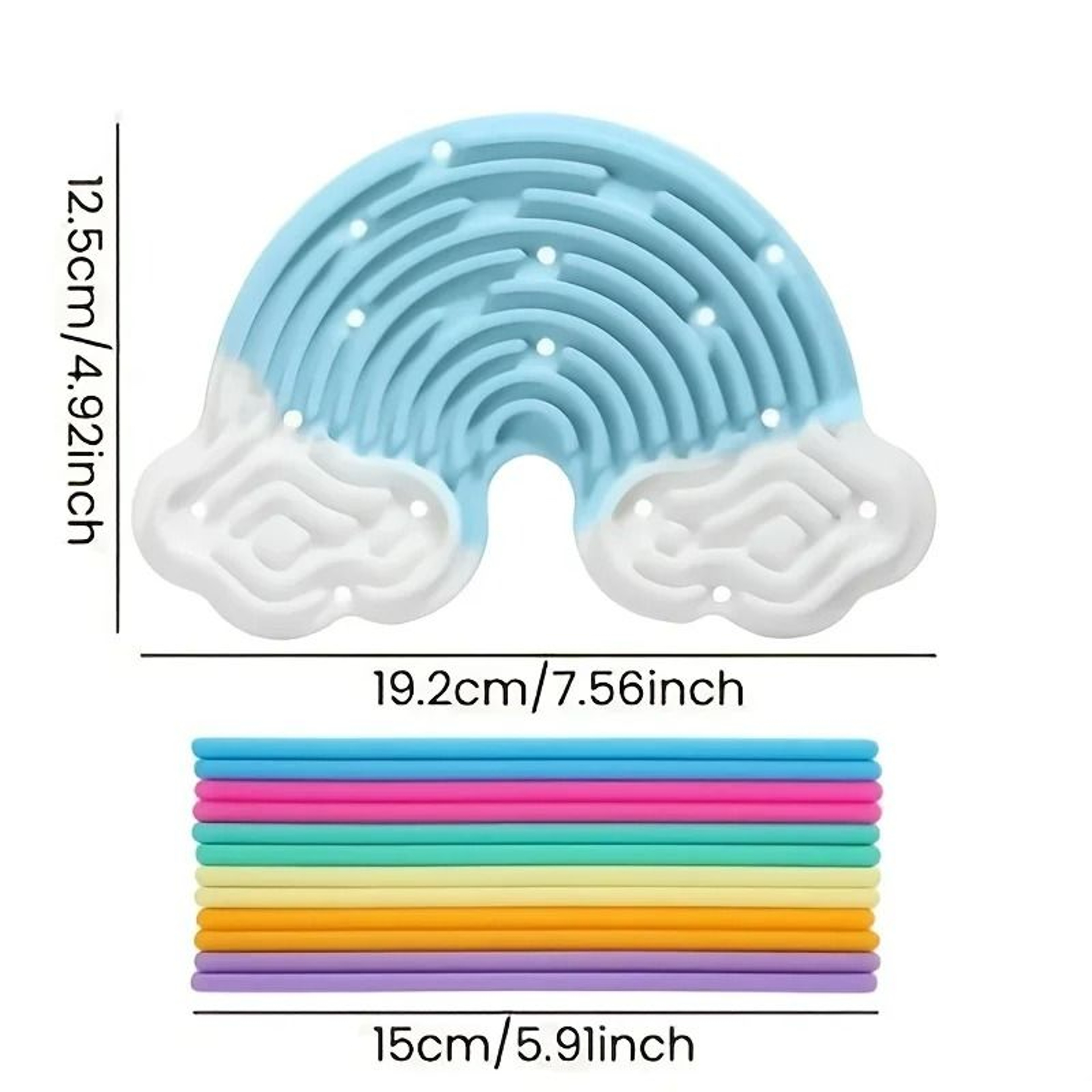 Creative DoubleSided Rainbow Clouds Sensory Activity Board 1