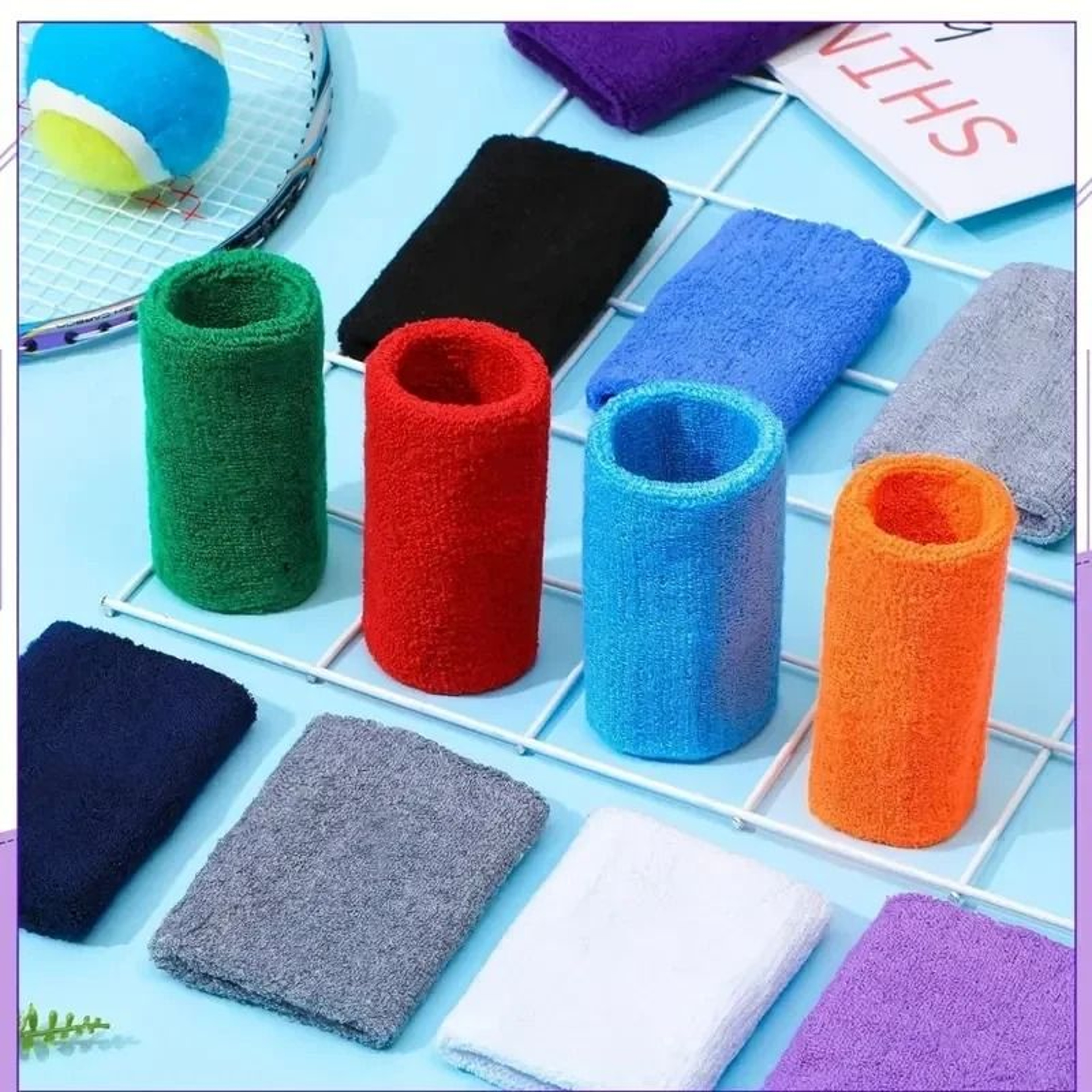Towel Sports Wristbands  Athletic Sweat Bands Set 1 Pair 4