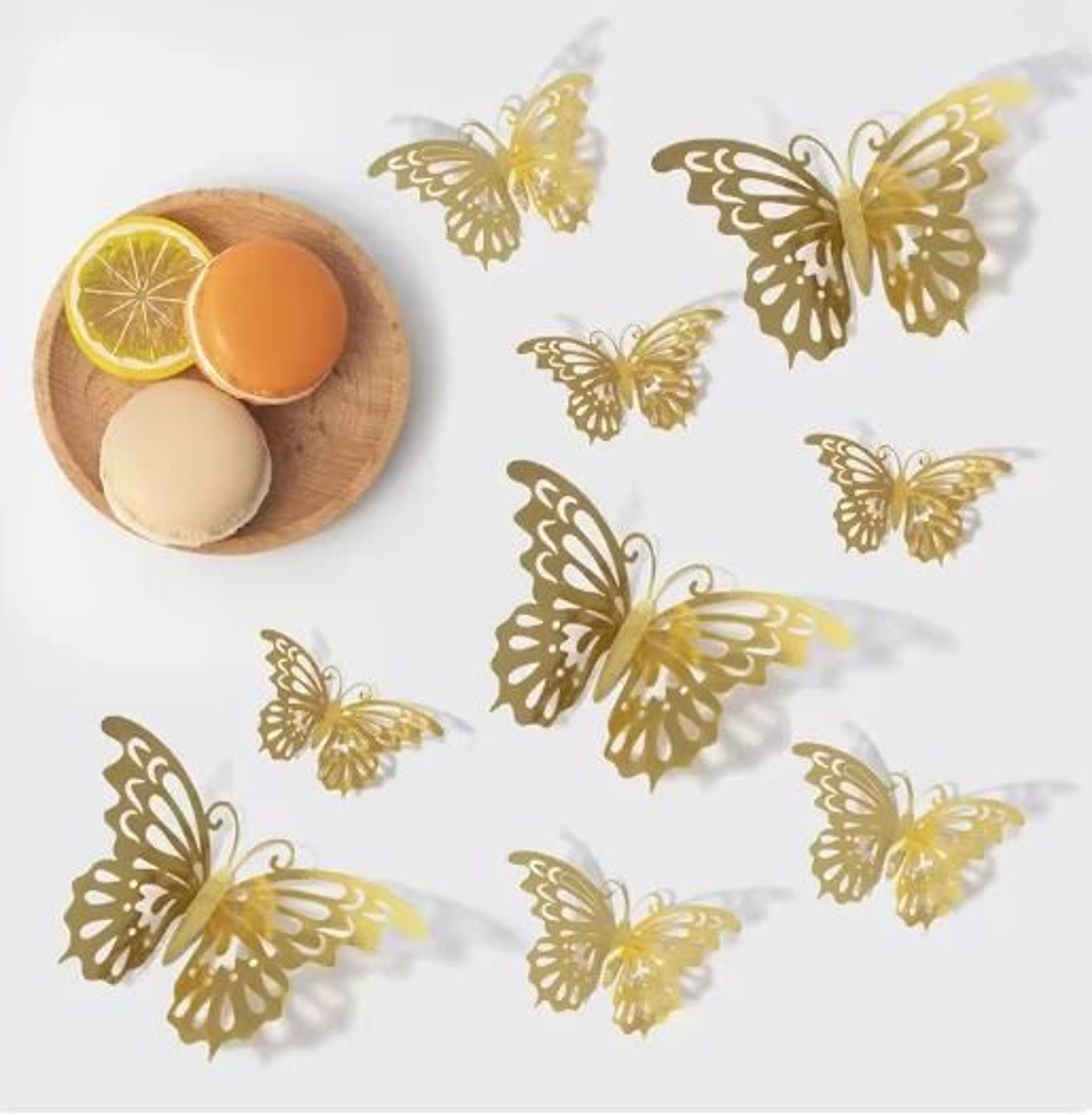48Piece 3D Metallic Butterfly Wall Decor Set 7