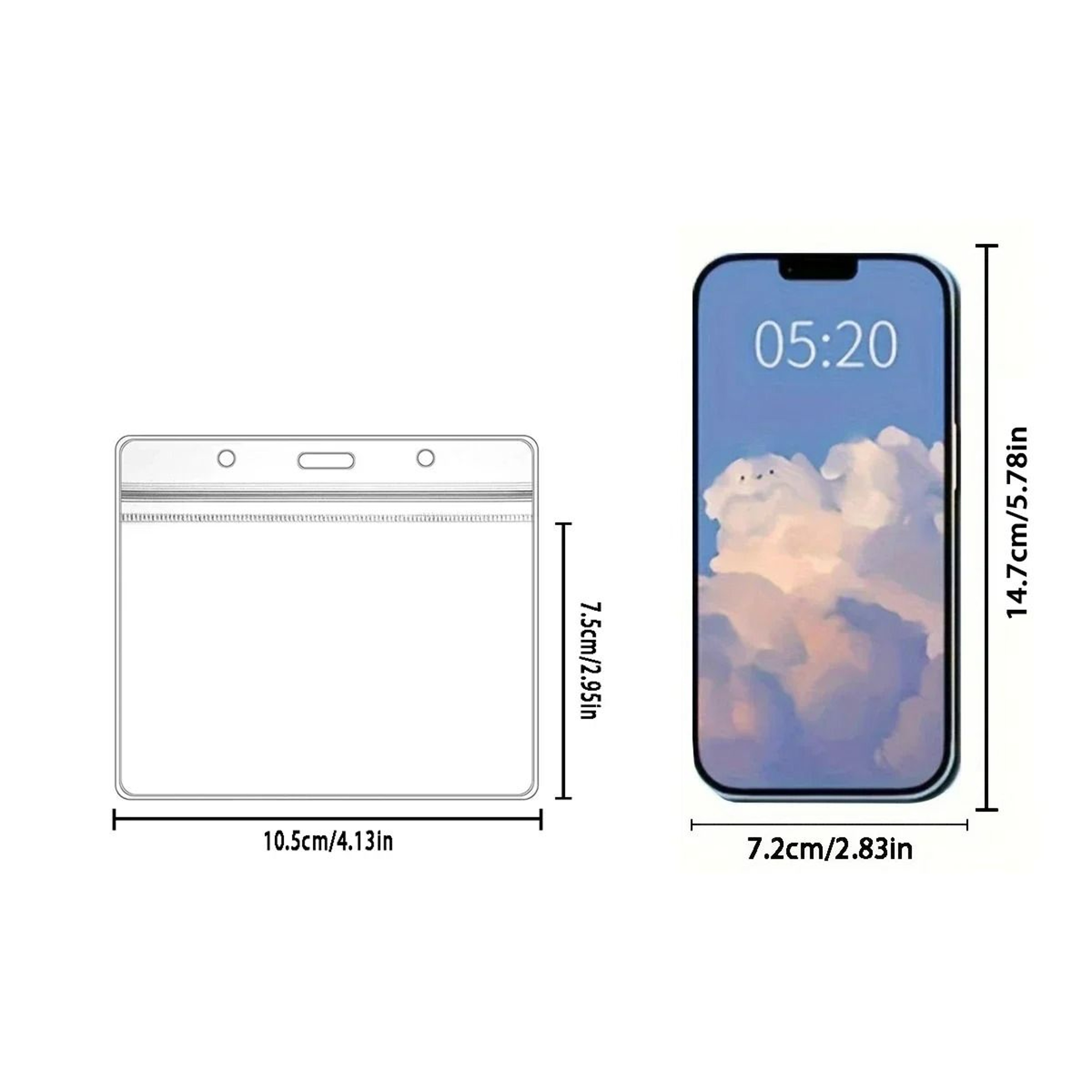 10Piece Waterproof Transparent ID Card  Badge Holder Set 2