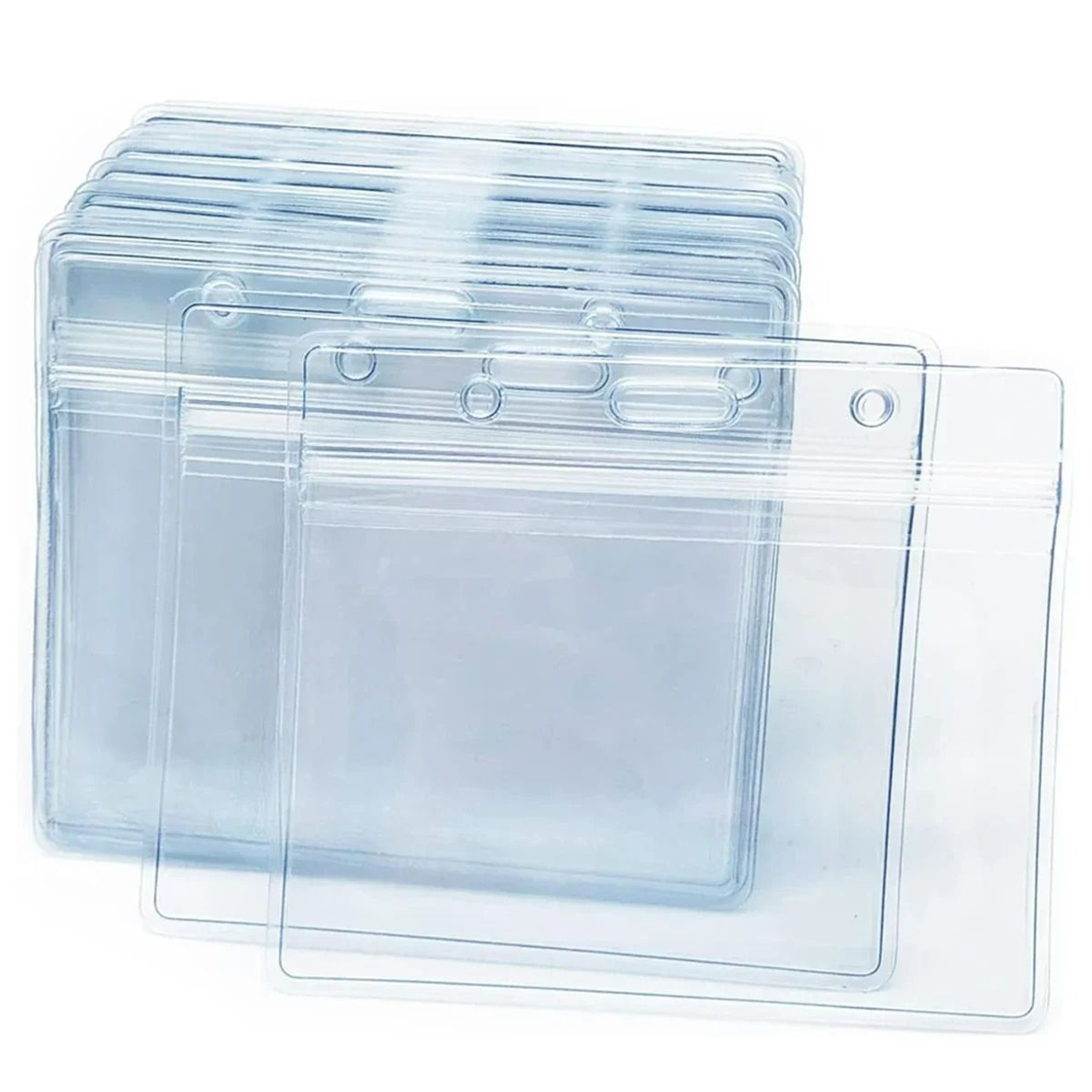 10Piece Waterproof Transparent ID Card  Badge Holder Set 6