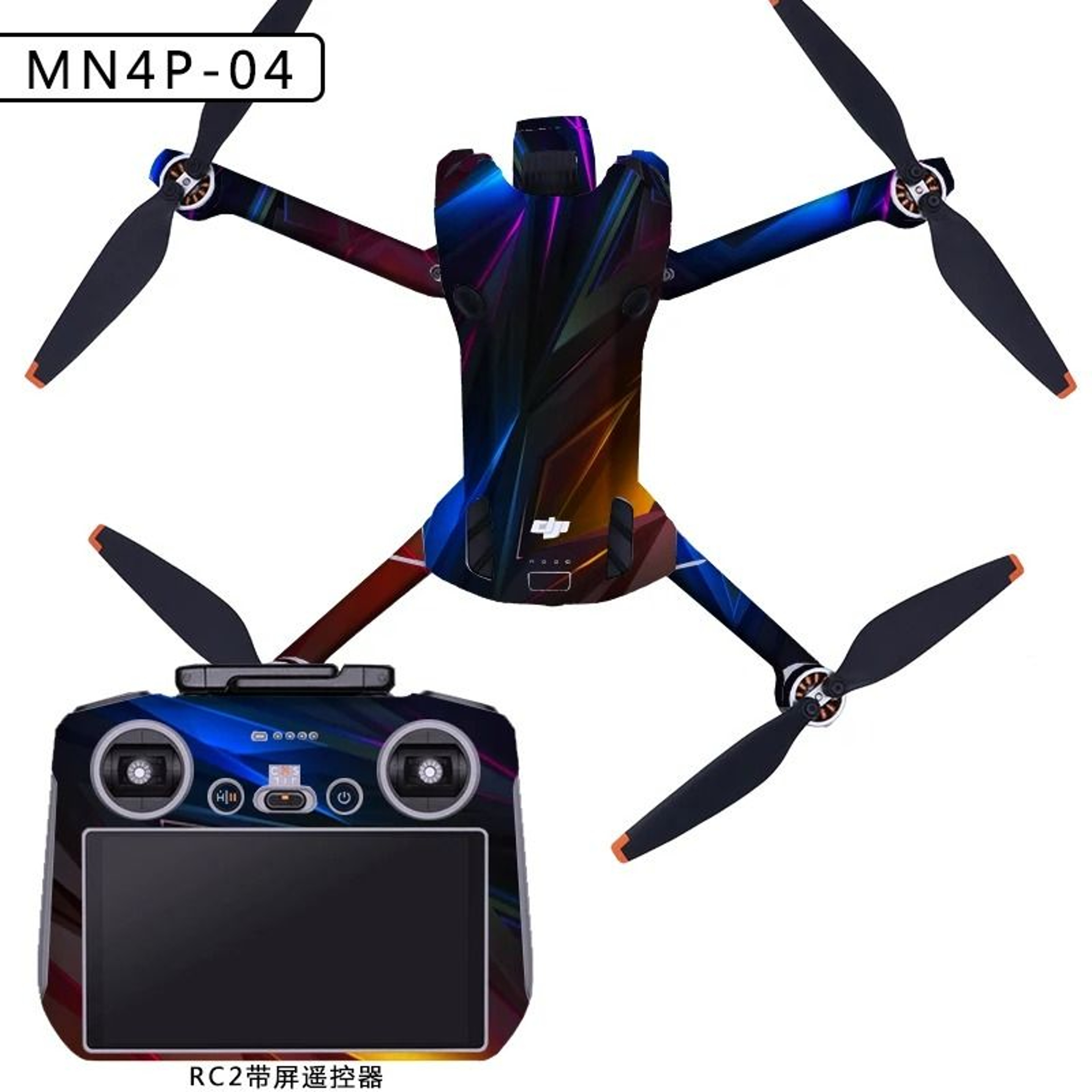 Full Wrap PVC Waterproof Protective Skin Decal Kit For DJI Mini 4 Pro  RC 2  RCN2 7