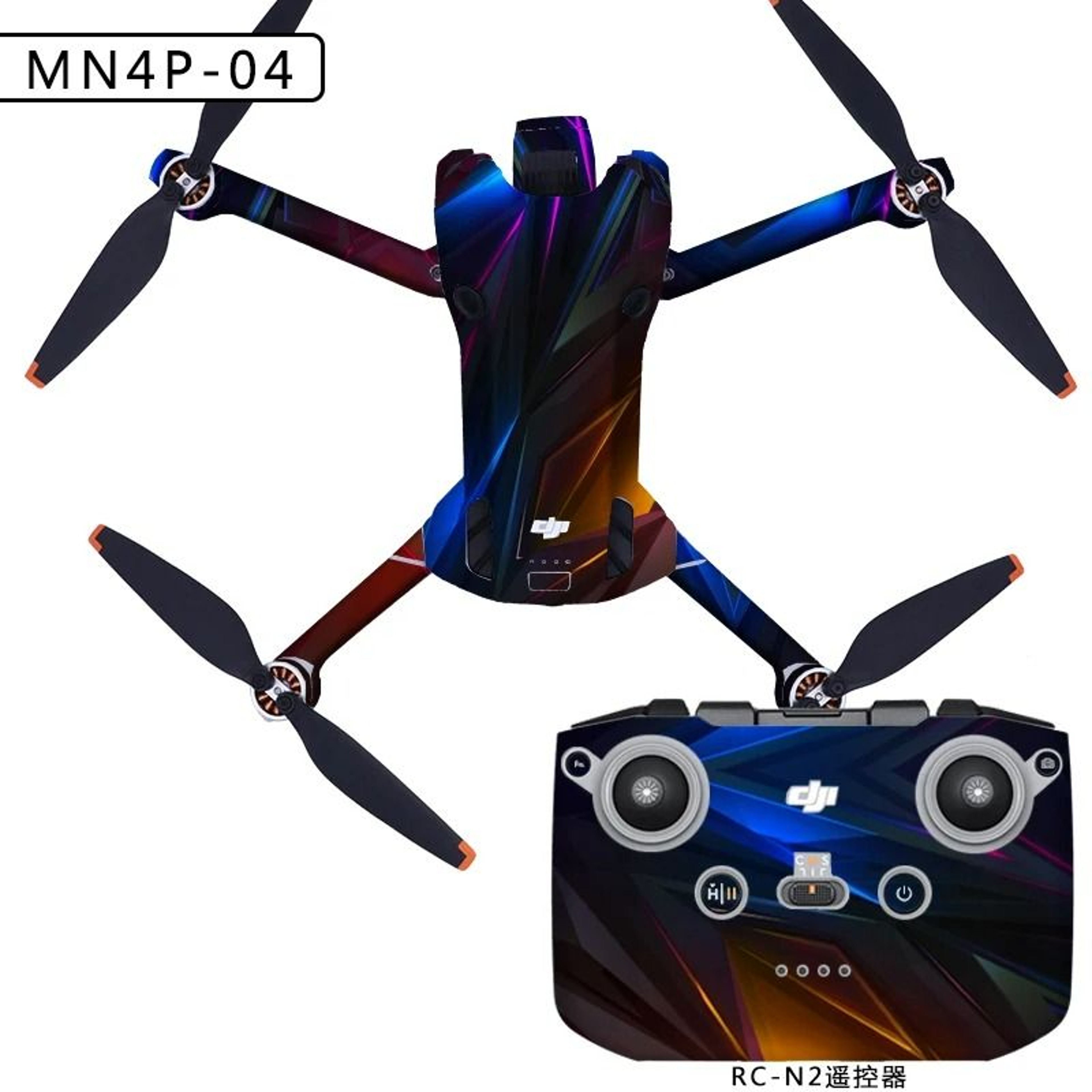 Full Wrap PVC Waterproof Protective Skin Decal Kit For DJI Mini 4 Pro  RC 2  RCN2 8