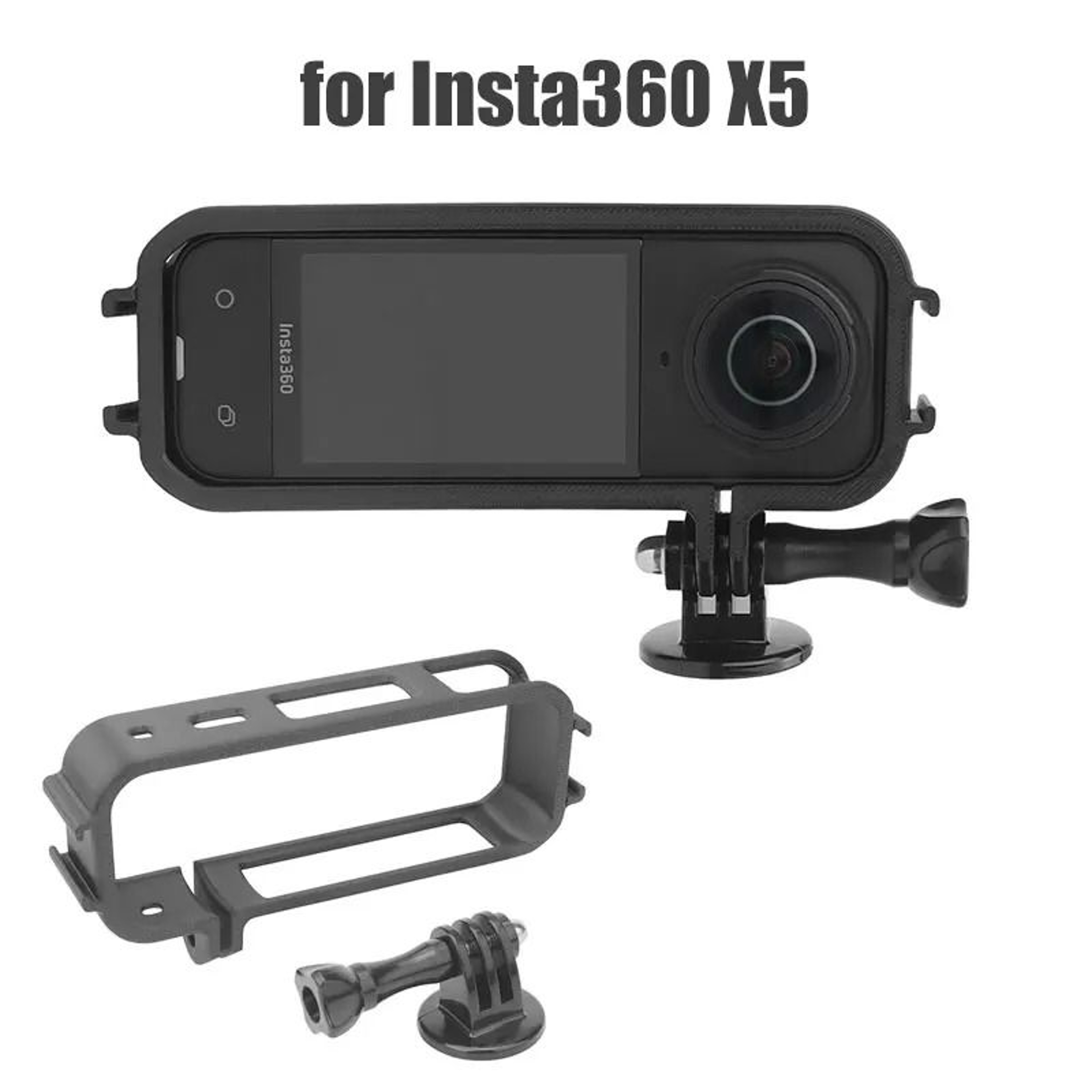 Horizontal Frame SideOpen Fixed Border Bracket Mount Adapter For Insta360 Action Cameras 5