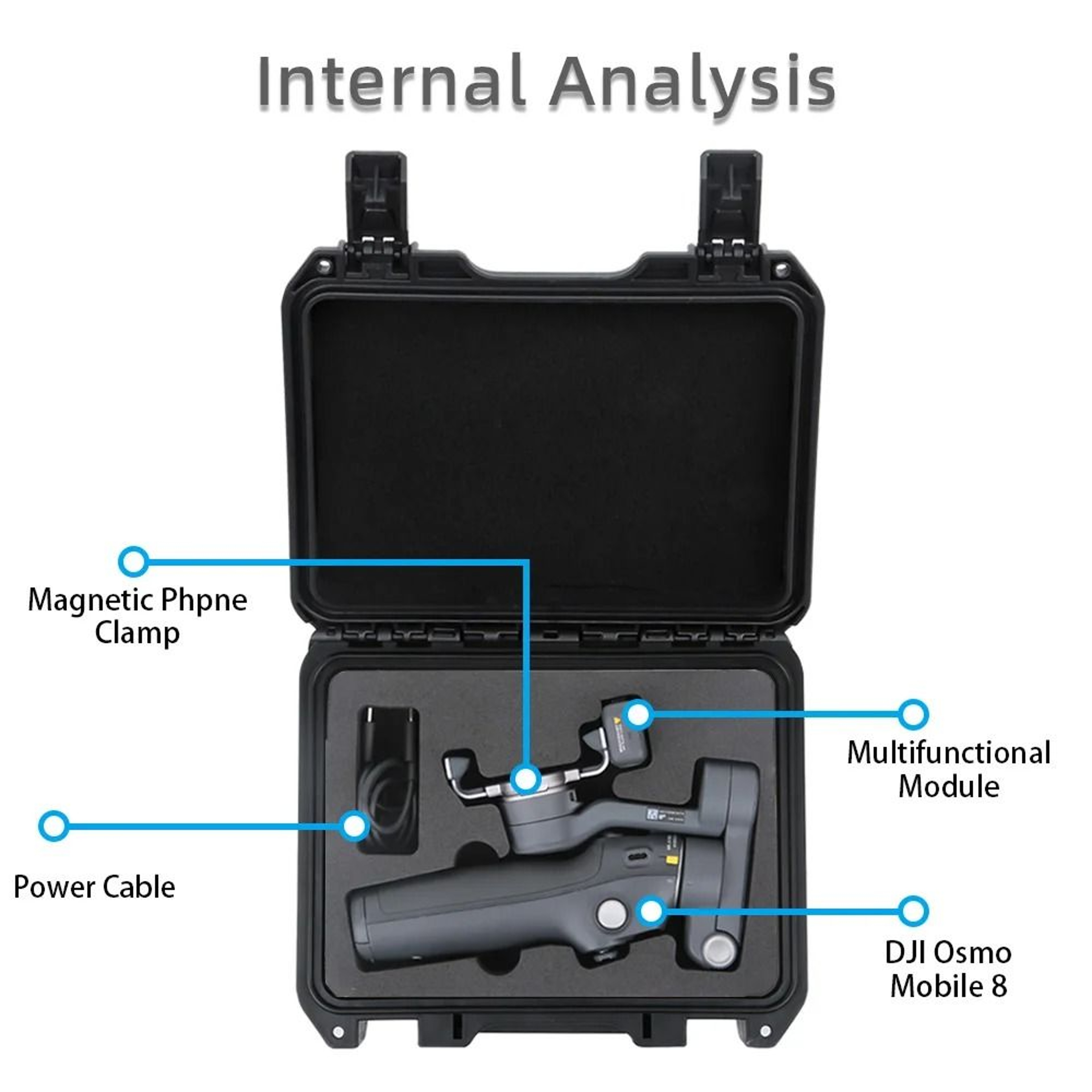 ExplosionProof Waterproof Hard Safety Carrying Case For DJI Osmo Mobile 8 2