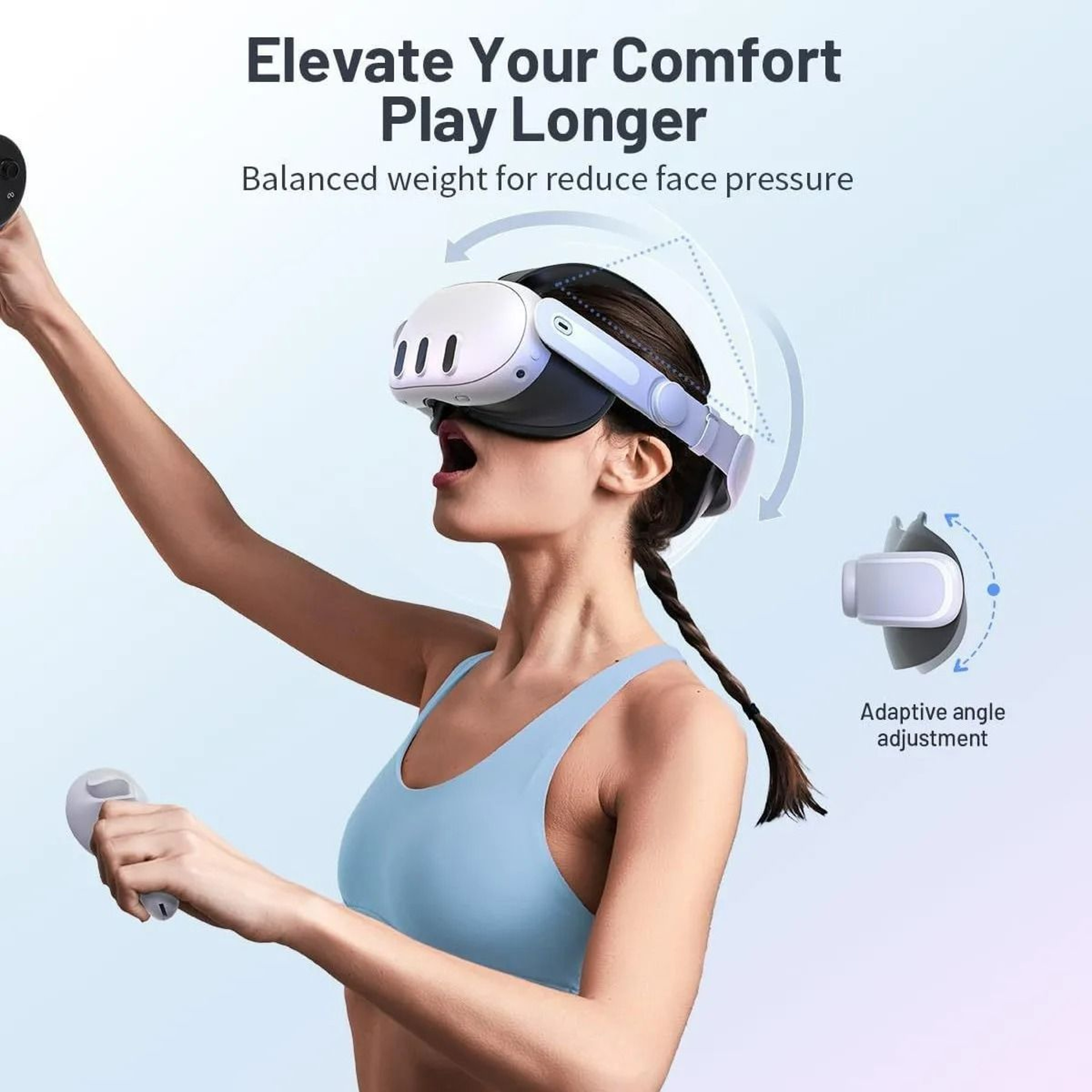Ergonomic Replaceable Elite Adjustable Head Strap For Meta Quest 3S  Quest 2 4