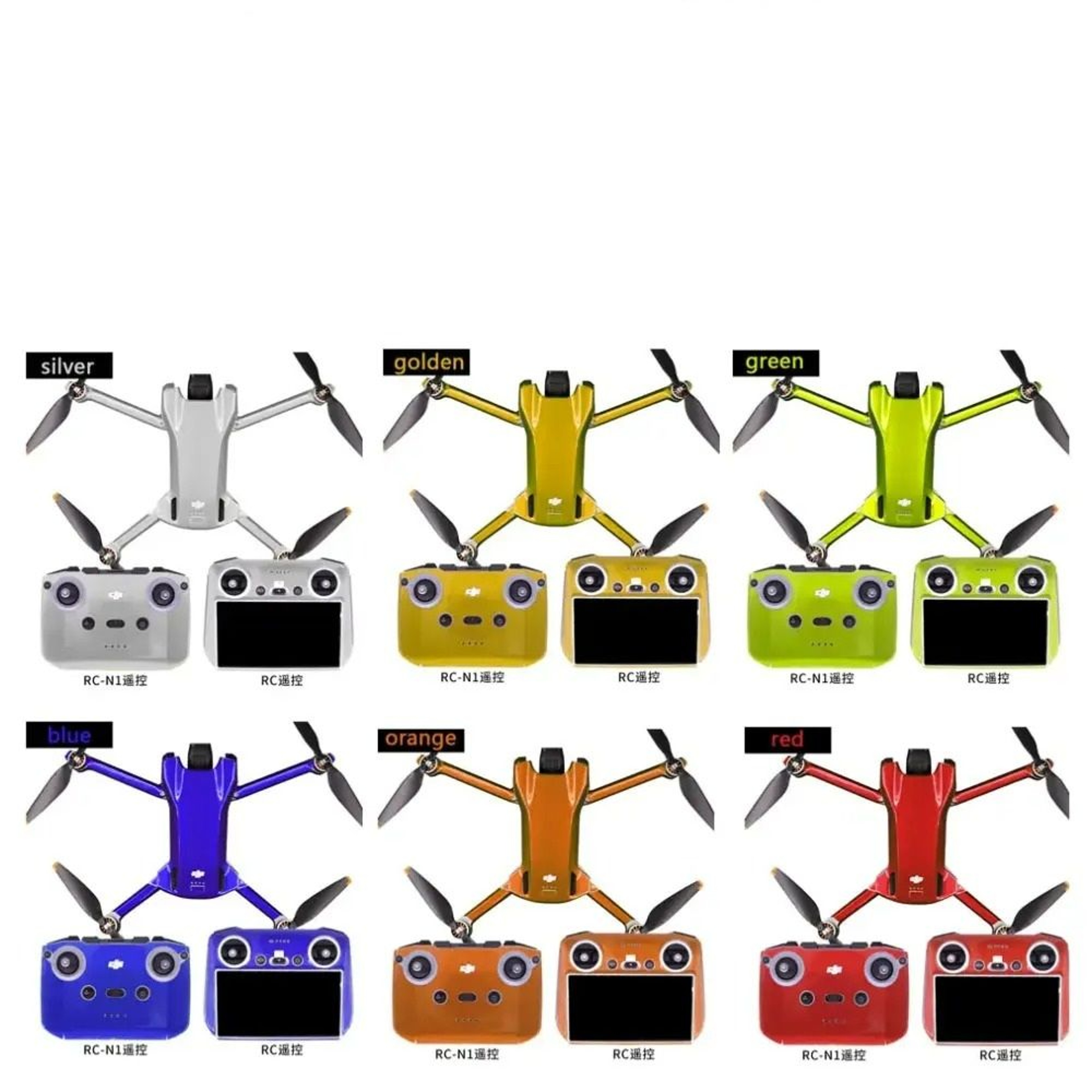 Fluorescent Waterproof PVC Protective Skin Decal Kit For DJI Mini 3 0