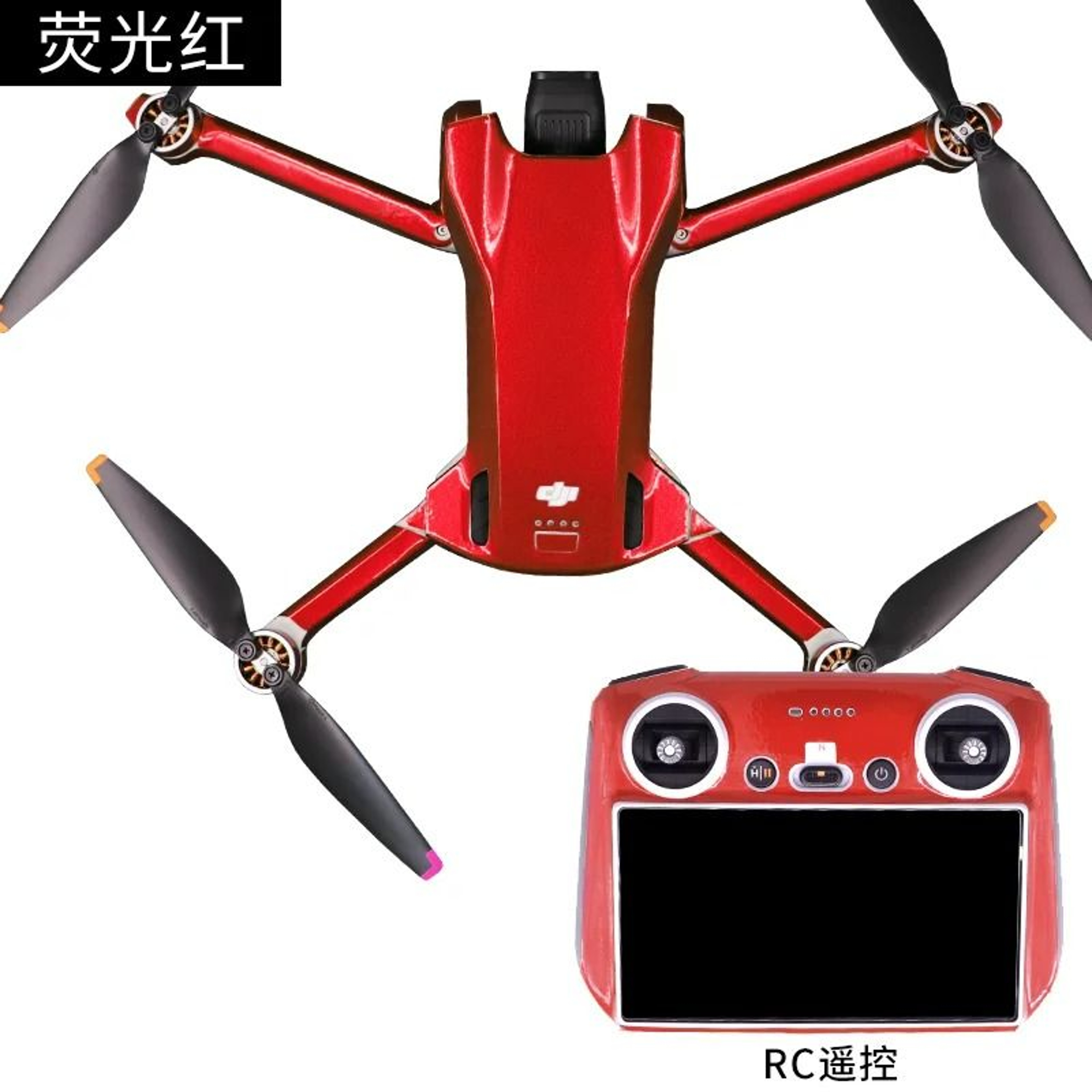 Fluorescent Waterproof PVC Protective Skin Decal Kit For DJI Mini 3 12