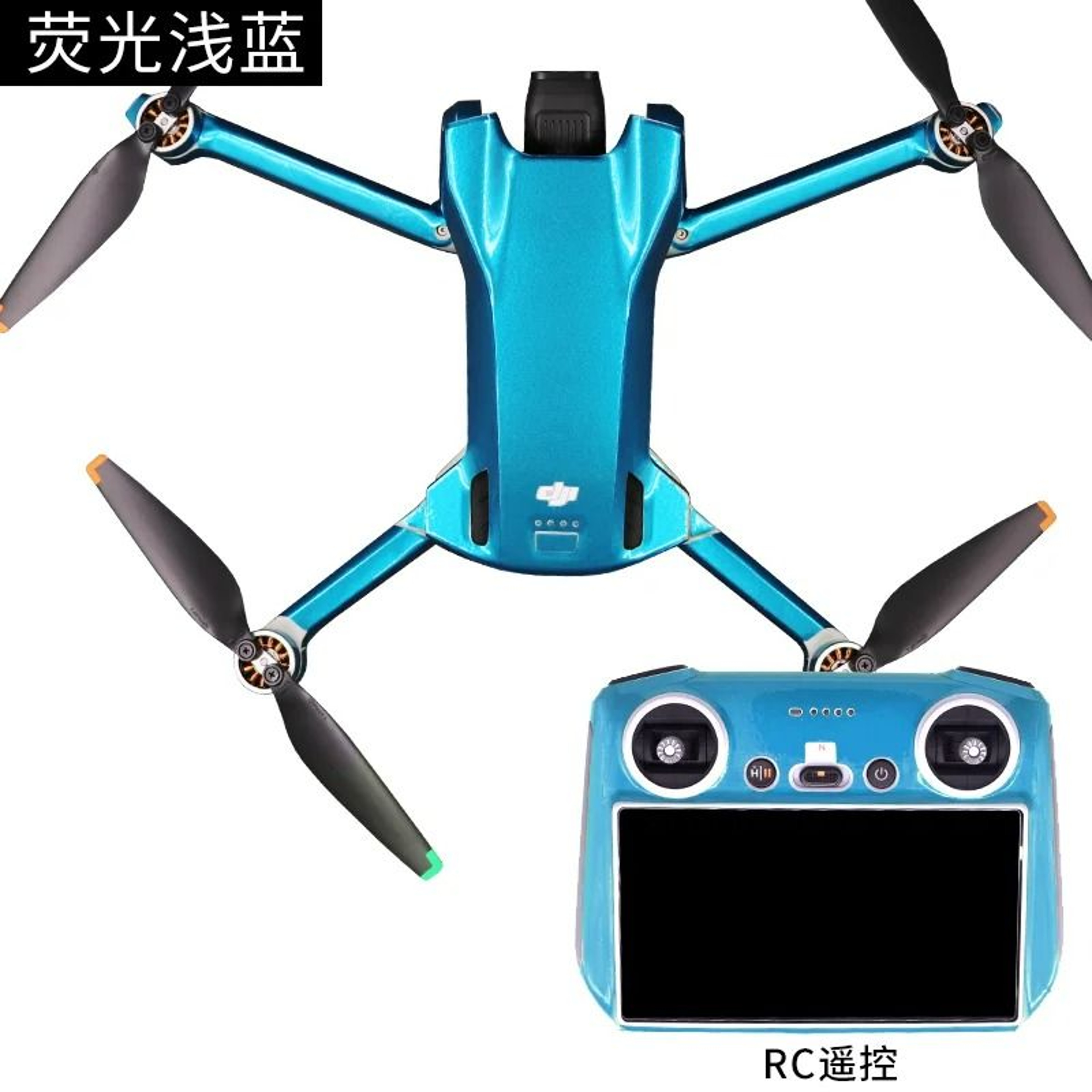 Fluorescent Waterproof PVC Protective Skin Decal Kit For DJI Mini 3 19
