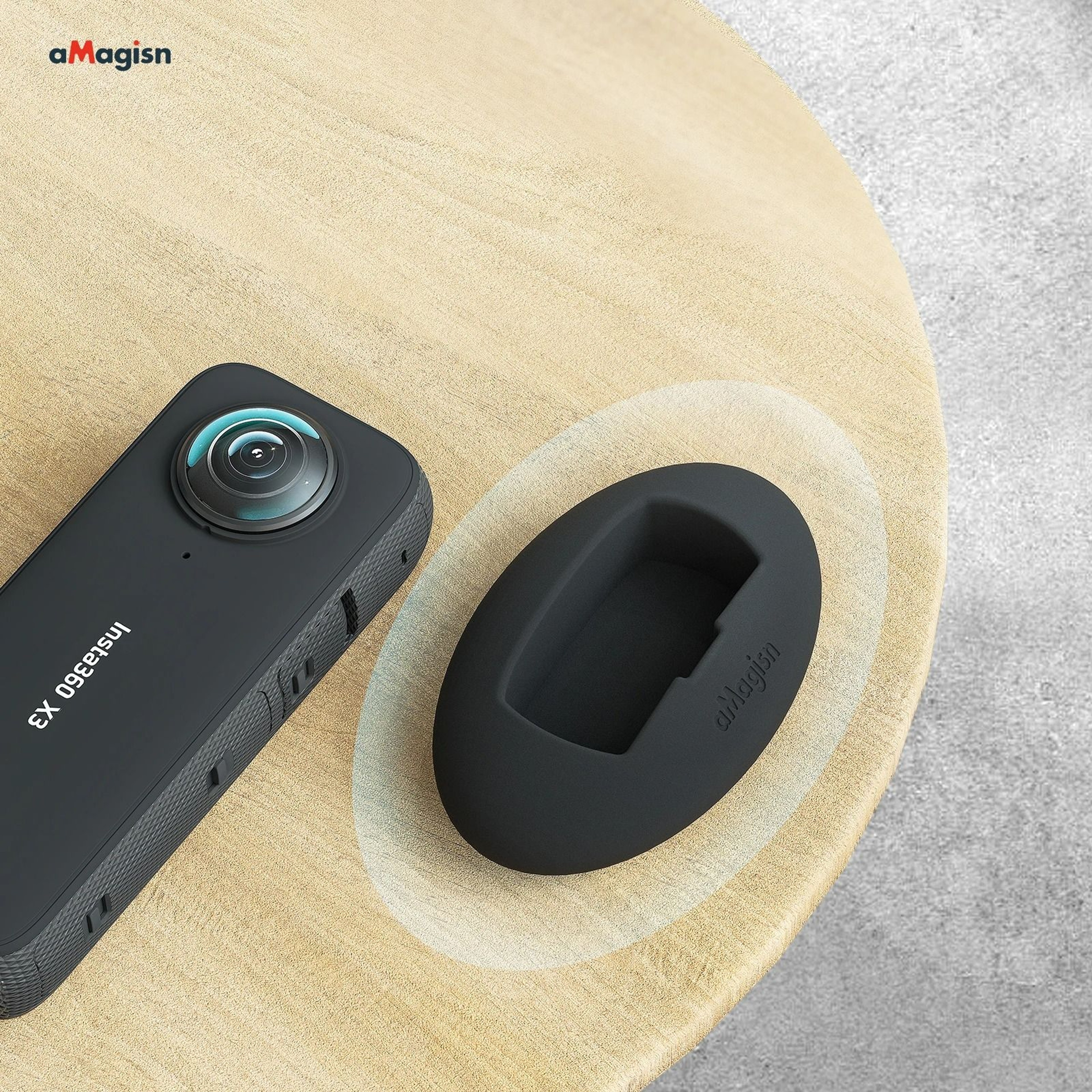 Desktop Base Stand  Silicone Vehicle Dock Mount Holder For Insta360 X5 X4  X3 5