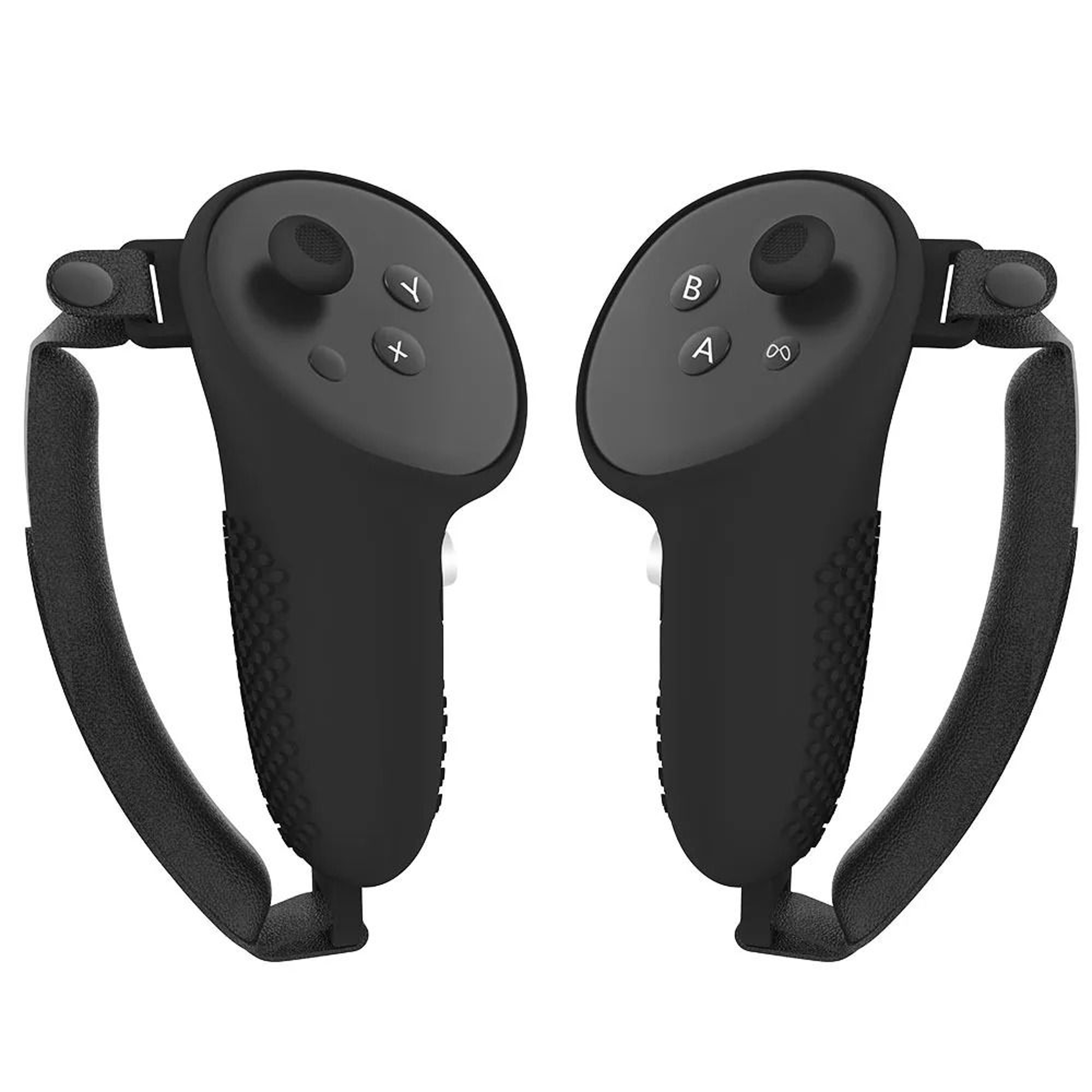AntiSkid Silicone Controller Grip Covers With Adjustable Knuckle Straps For Meta Quest 3S  Quest 3 7
