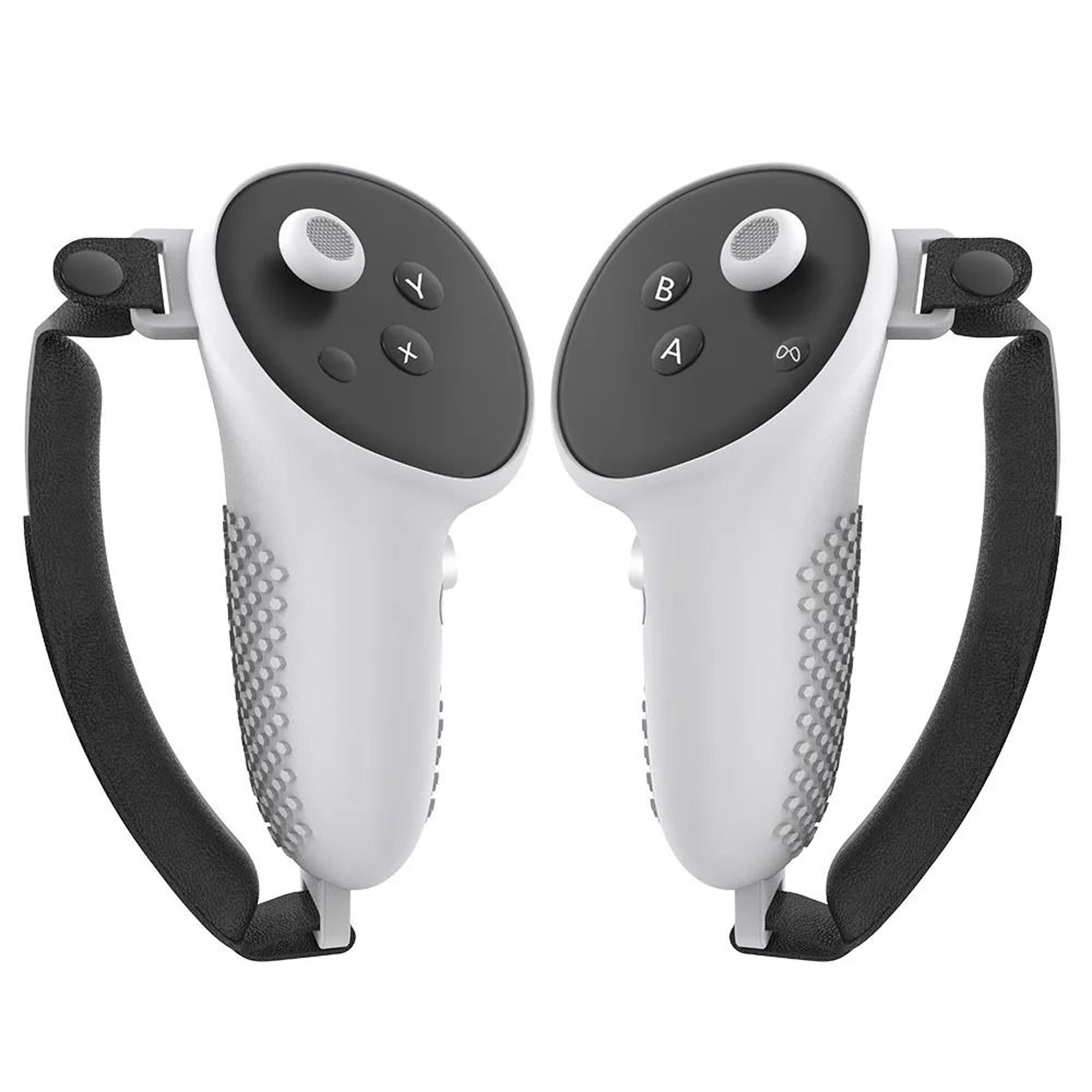 AntiSkid Silicone Controller Grip Covers With Adjustable Knuckle Straps For Meta Quest 3S  Quest 3 8